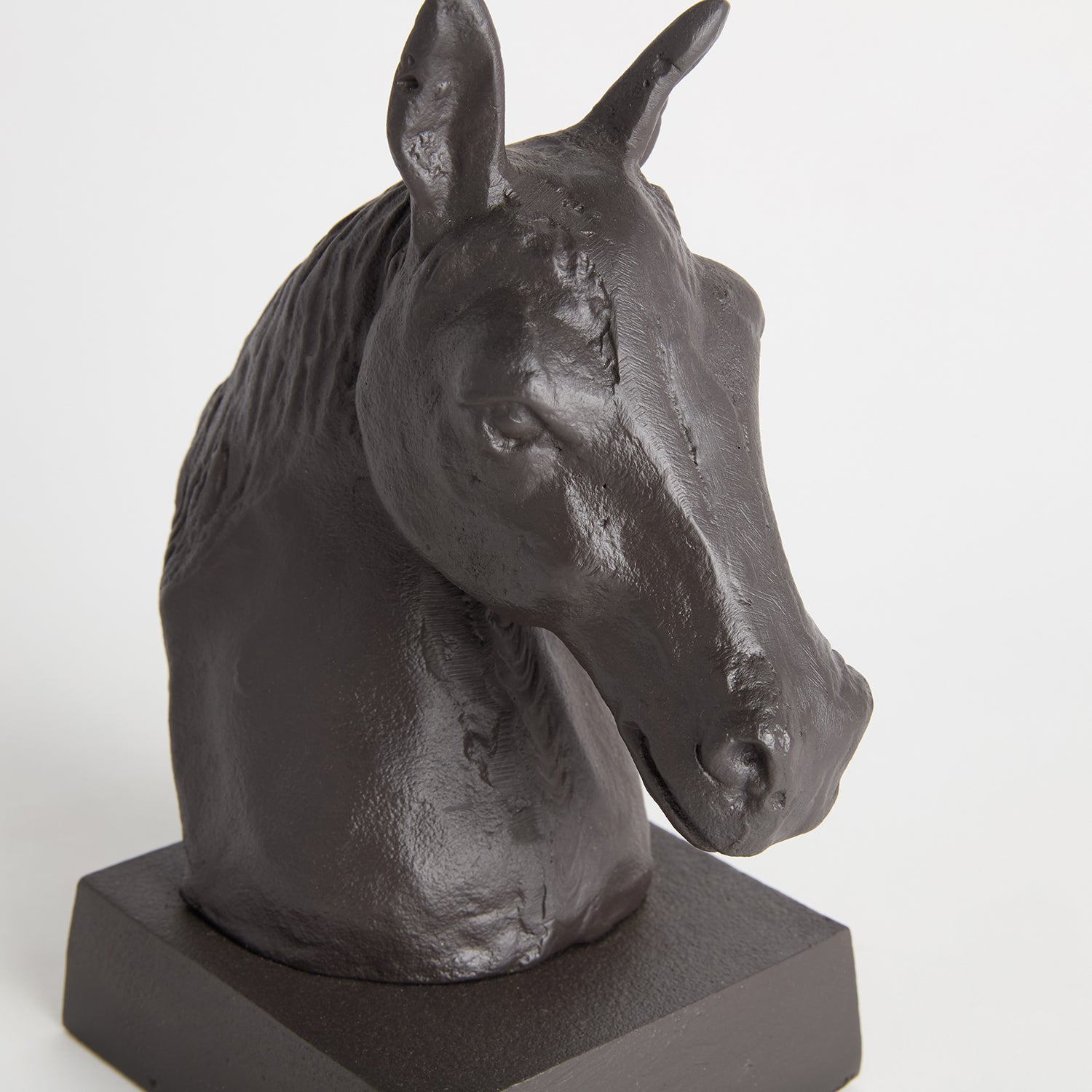 Horse Head Black Sculpture