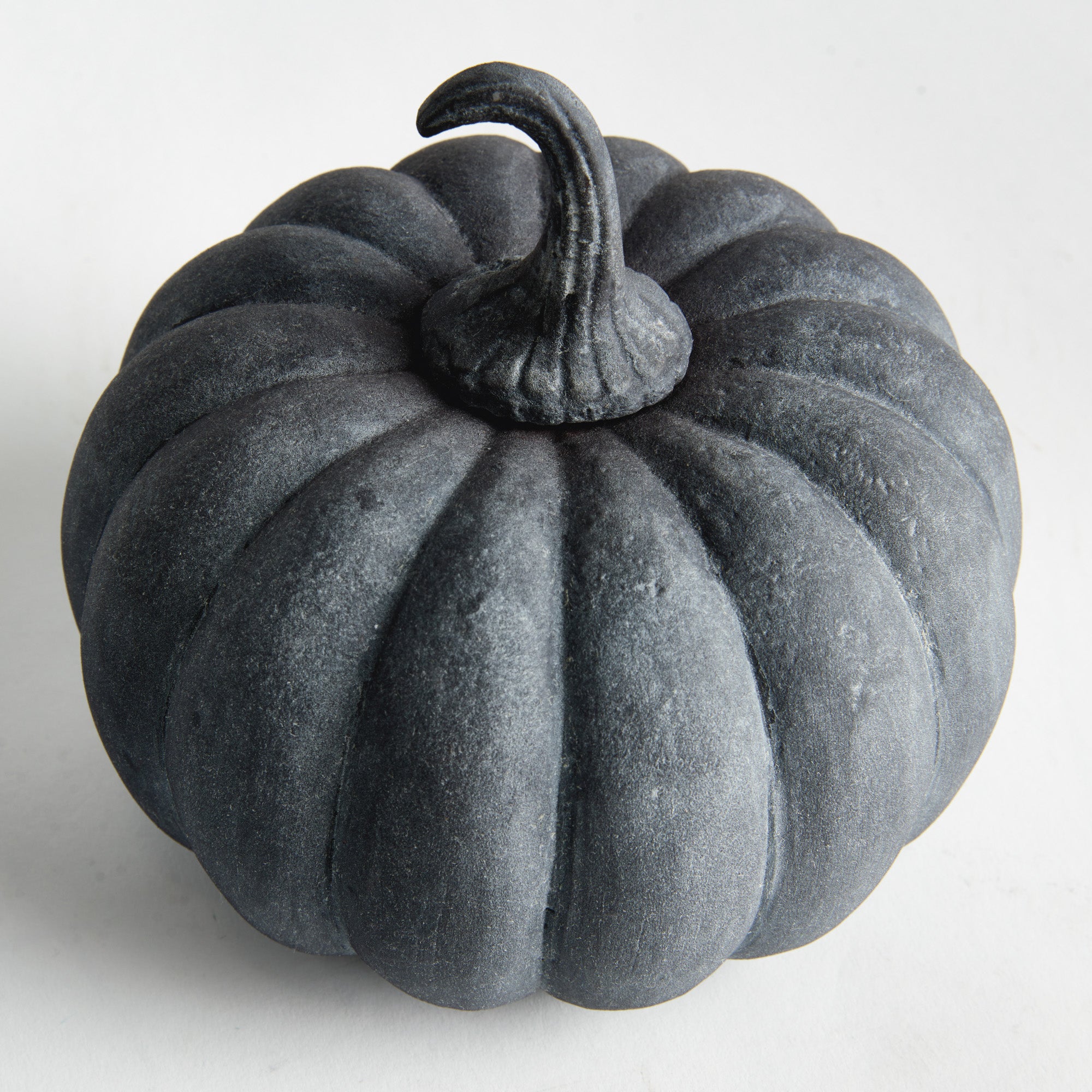 Sculpted Gray Pumpkin Set of 3