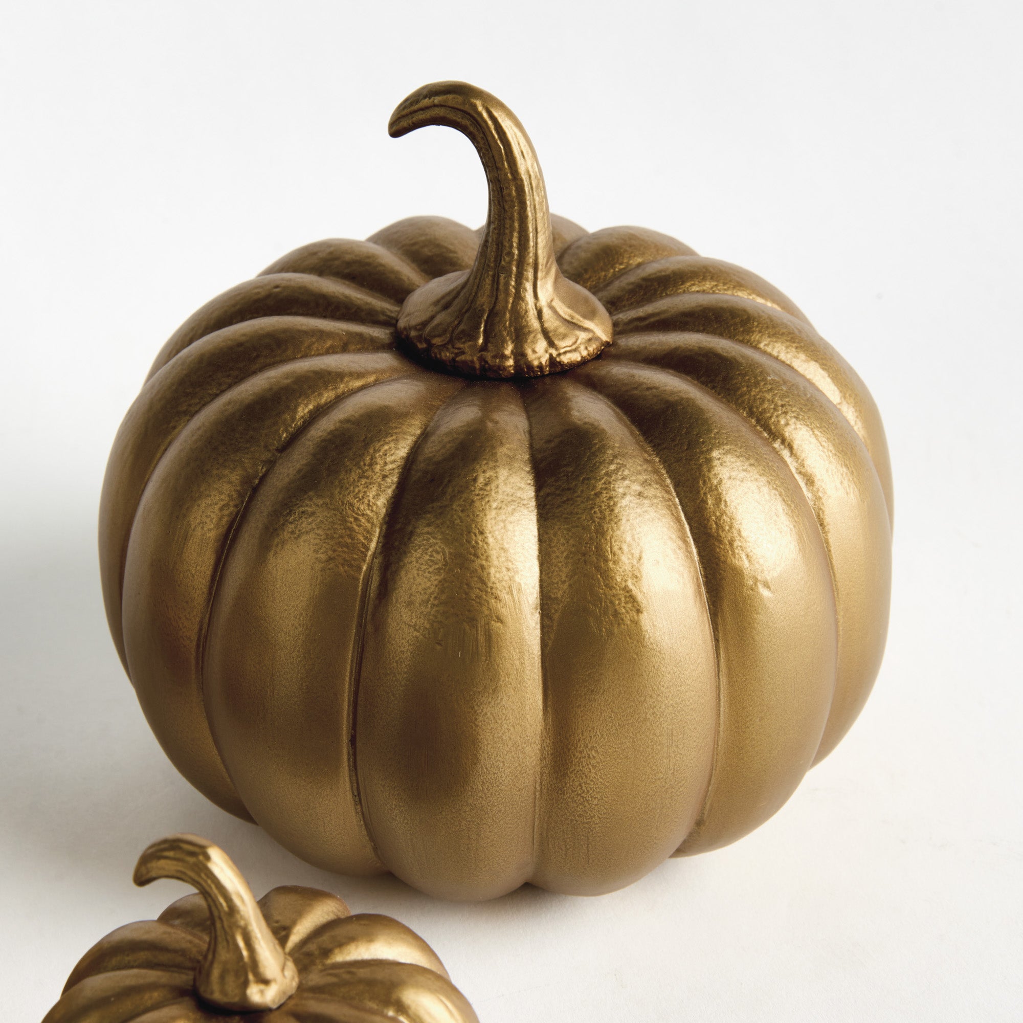 Sculpted Gold Pumpkin Set of 3