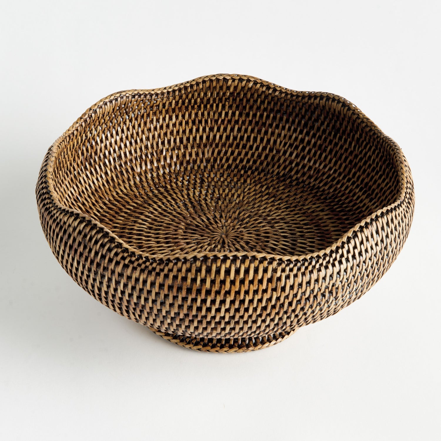 Burma Rattan Footed Bowl