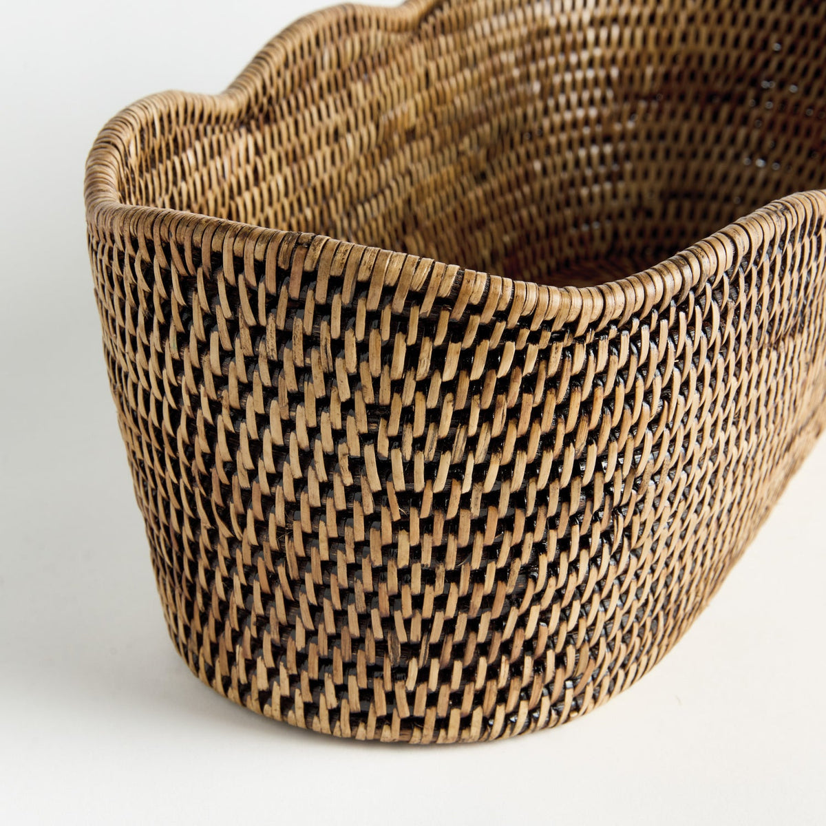 Burma Rattan Oval Cachepot