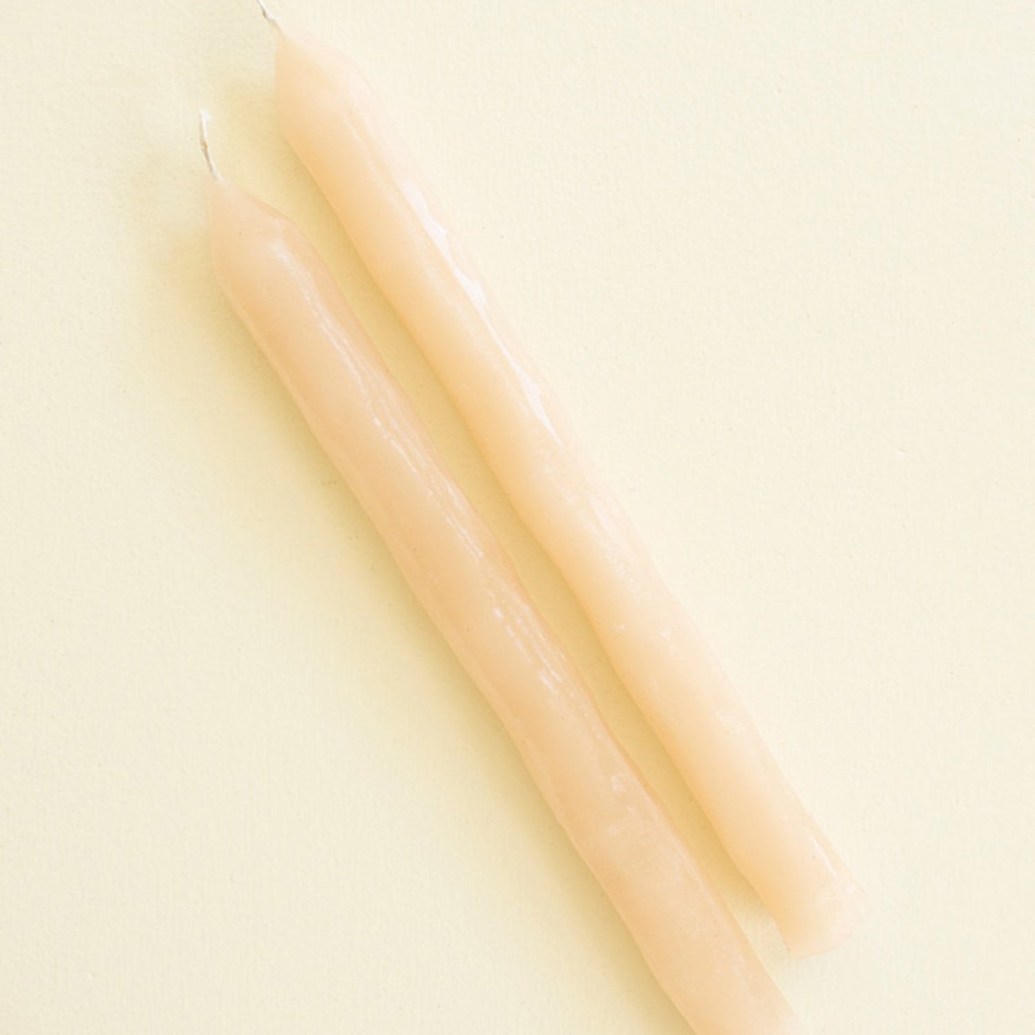 Rustic Diamond Ivory Taper Candle Set of 2