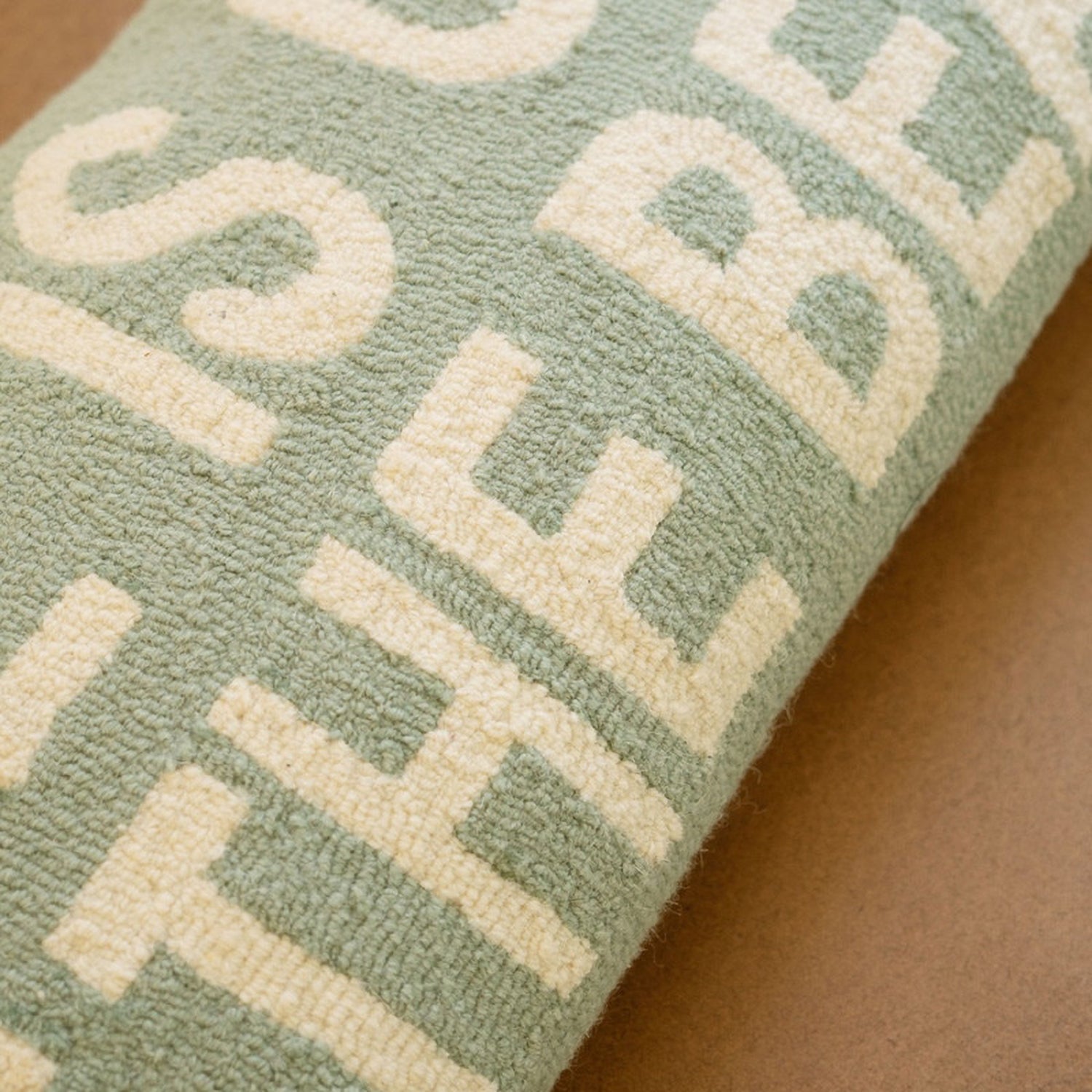 Beach Hand-Hooked Throw Pillow