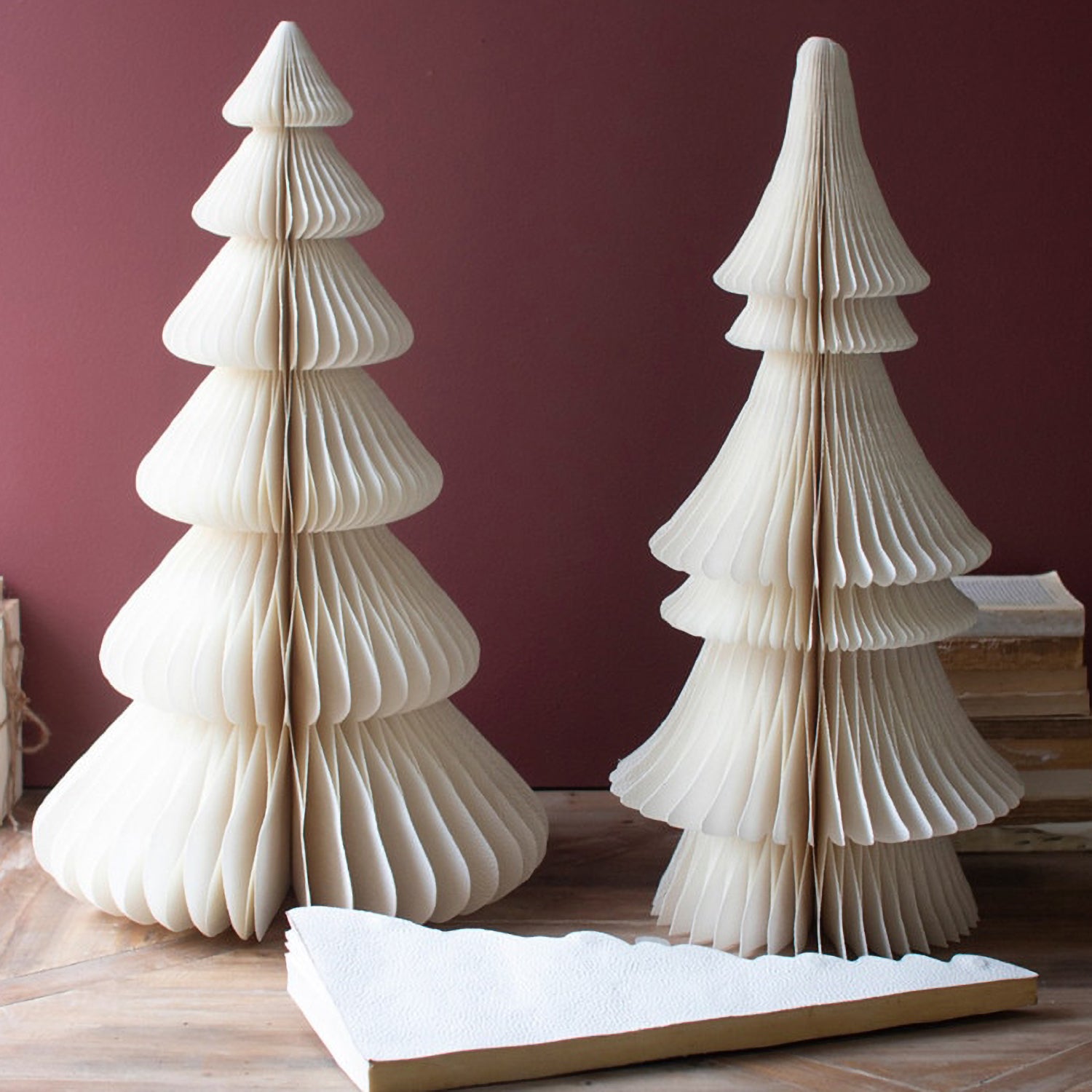 Accordion II Paper Christmas Tree Set of 3