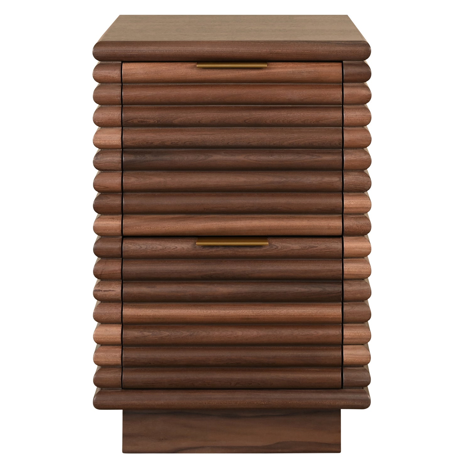 Worlds Away Nayla Walnut Two Drawer Side Table