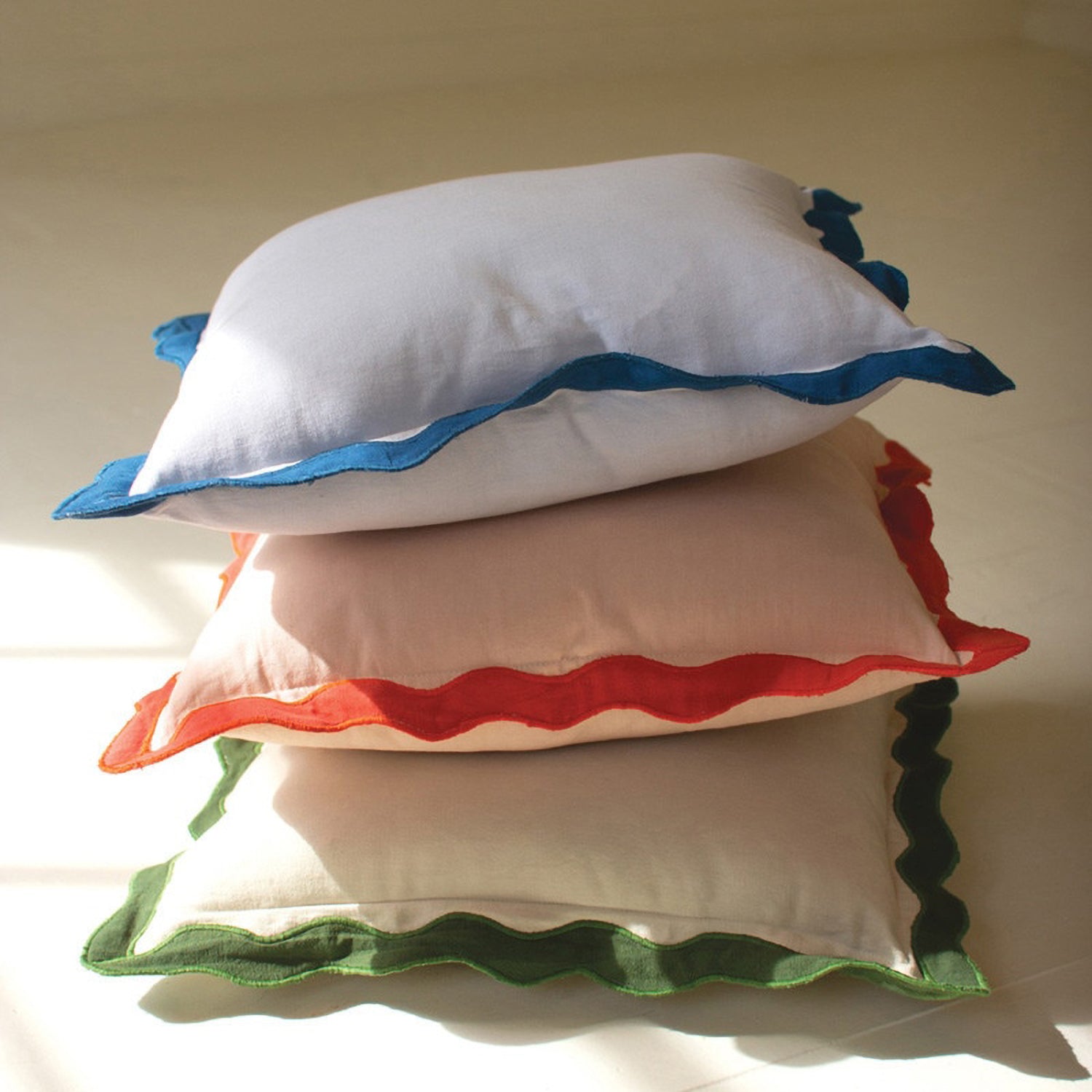 Ruffle Edge Throw Pillow Set of 3