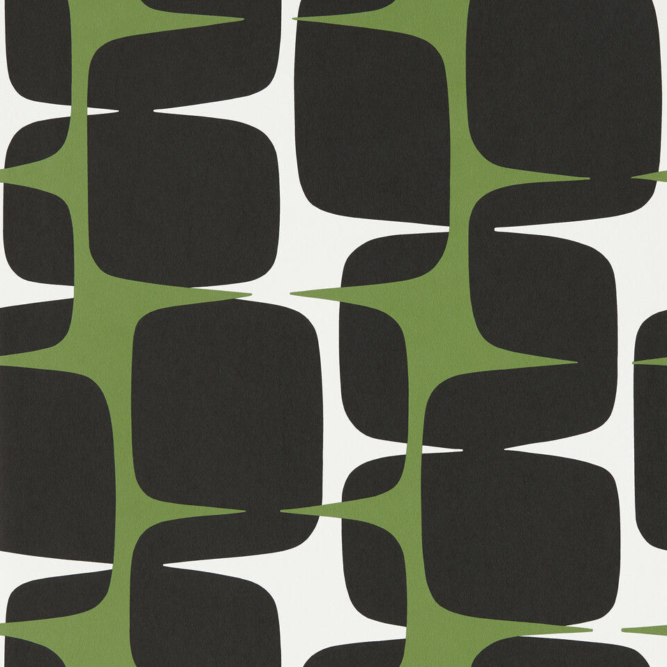 Scion x Kravet Going Lohko Juniper/Liquorice Wallpaper