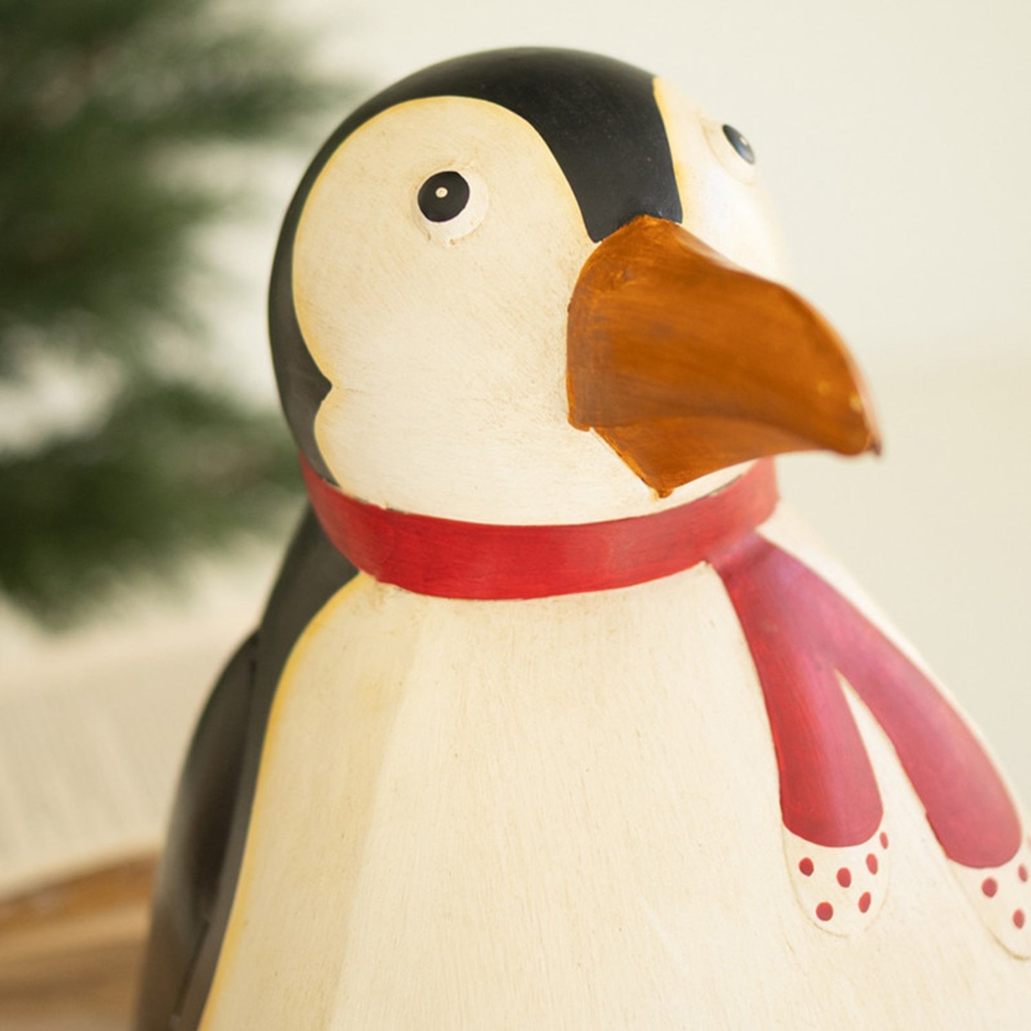 Painted Metal Penguin