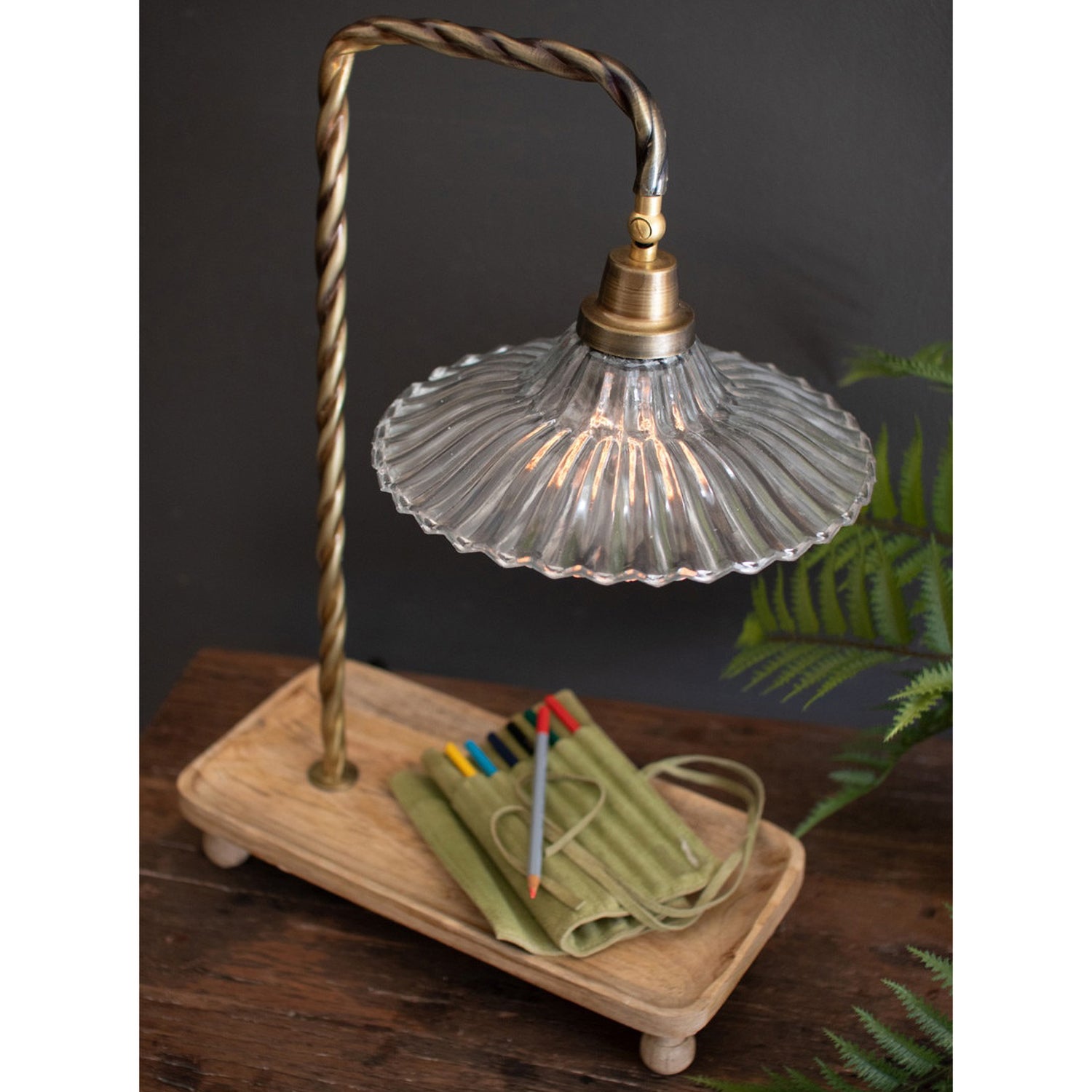 Twisted Gooseneck Table Lamp