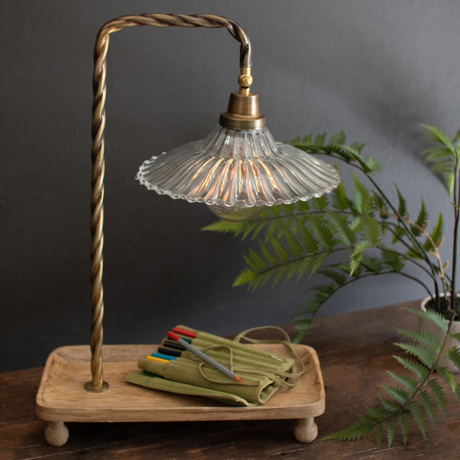 Twisted Gooseneck Table Lamp