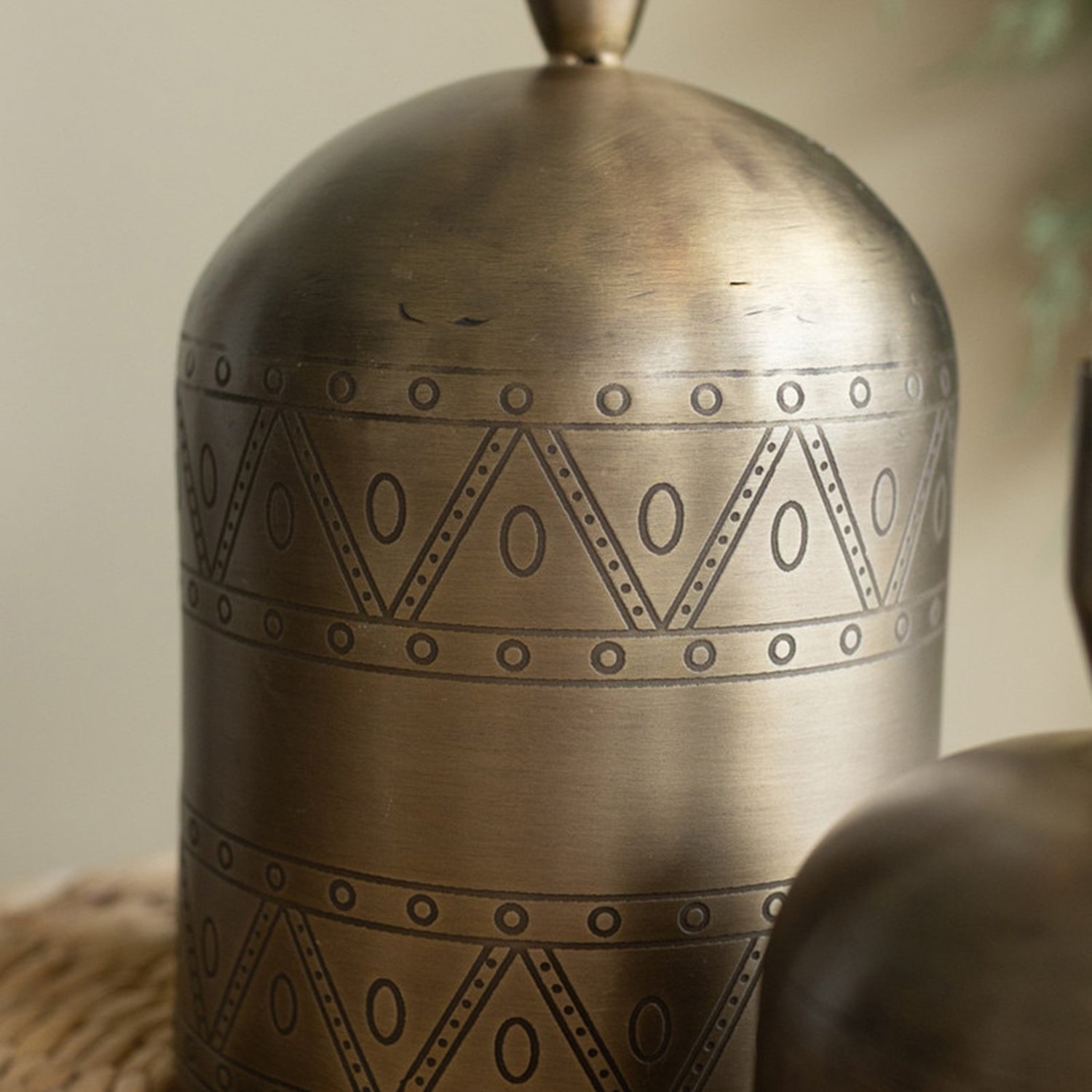 Antique Brass Bell Taper Candle Holder Set of 2