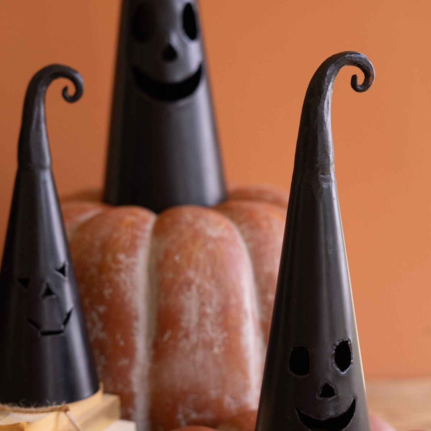 Halloween Hat Jack-O-Lantern Set of 4