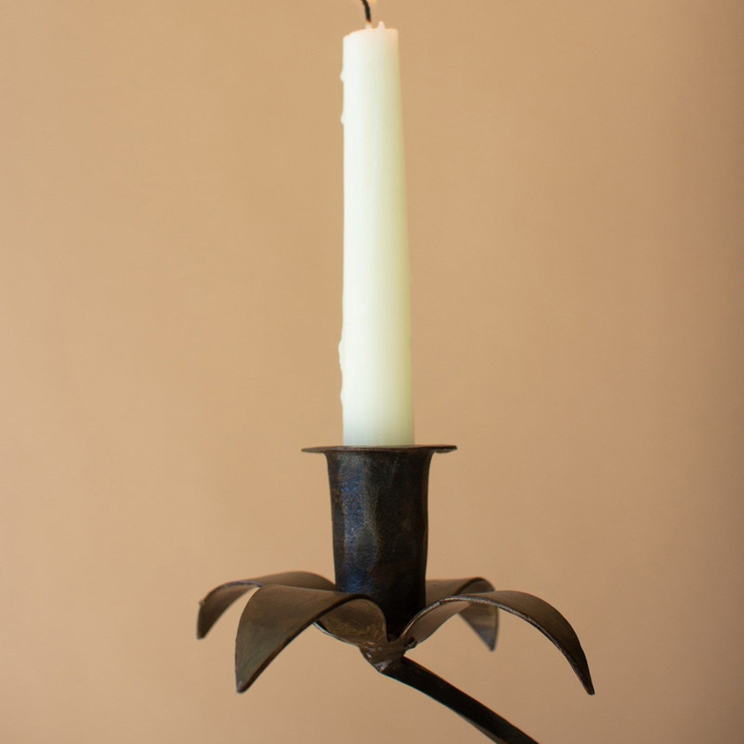 Forged-Iron Triple Taper Candelabra Set of 2