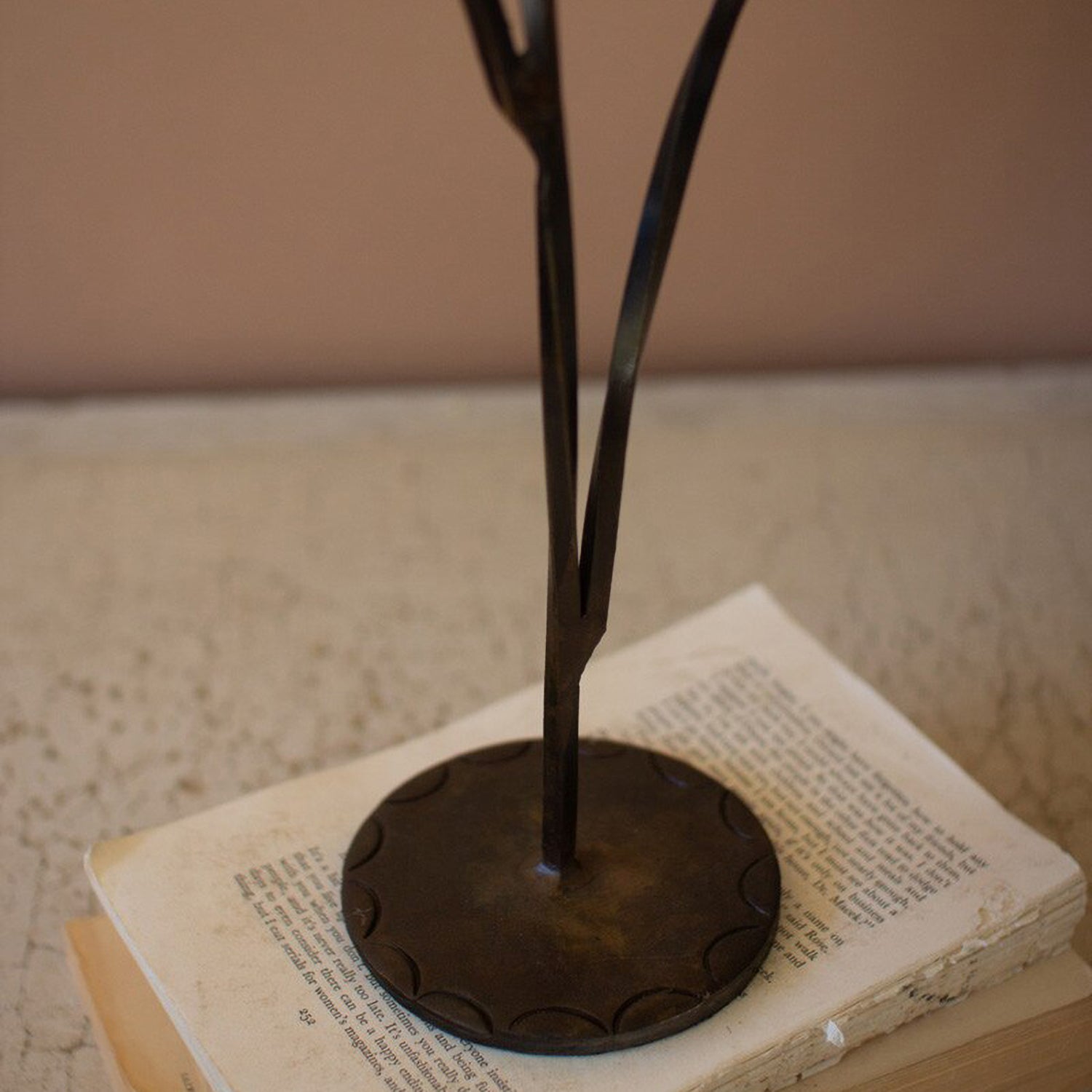 Forged-Iron Triple Taper Candelabra Set of 2