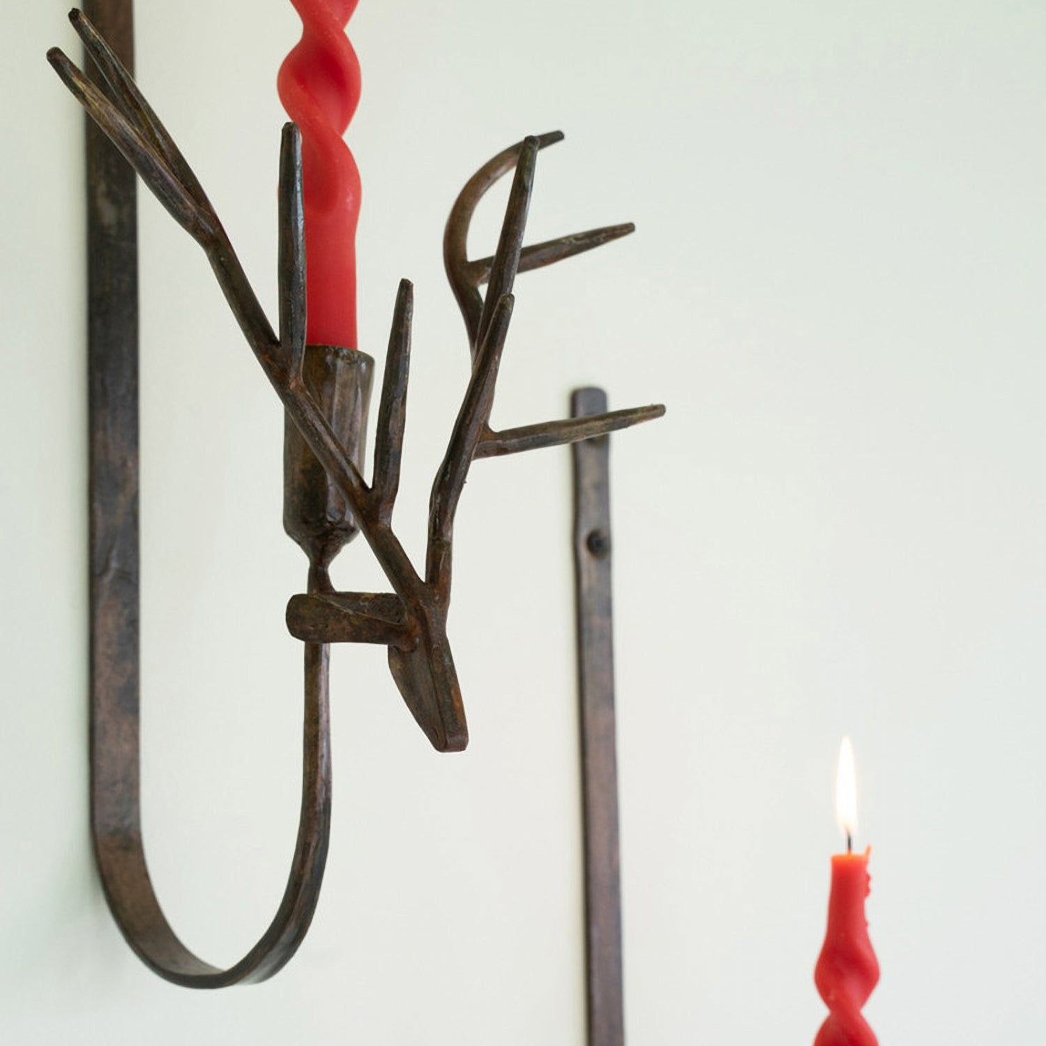 Rustic Deer Taper Wall Sconce Set of 2