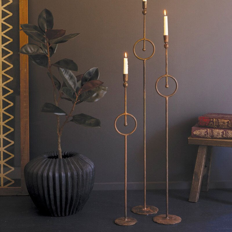 Circle Taper Candle Holder Set of 3