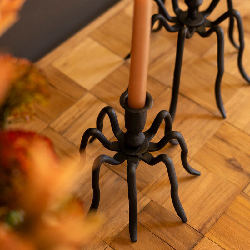 Spider Taper Candleholder Set of 2