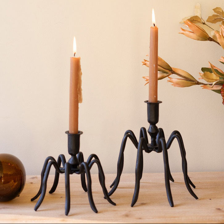 Spider Taper Candleholder Set of 2