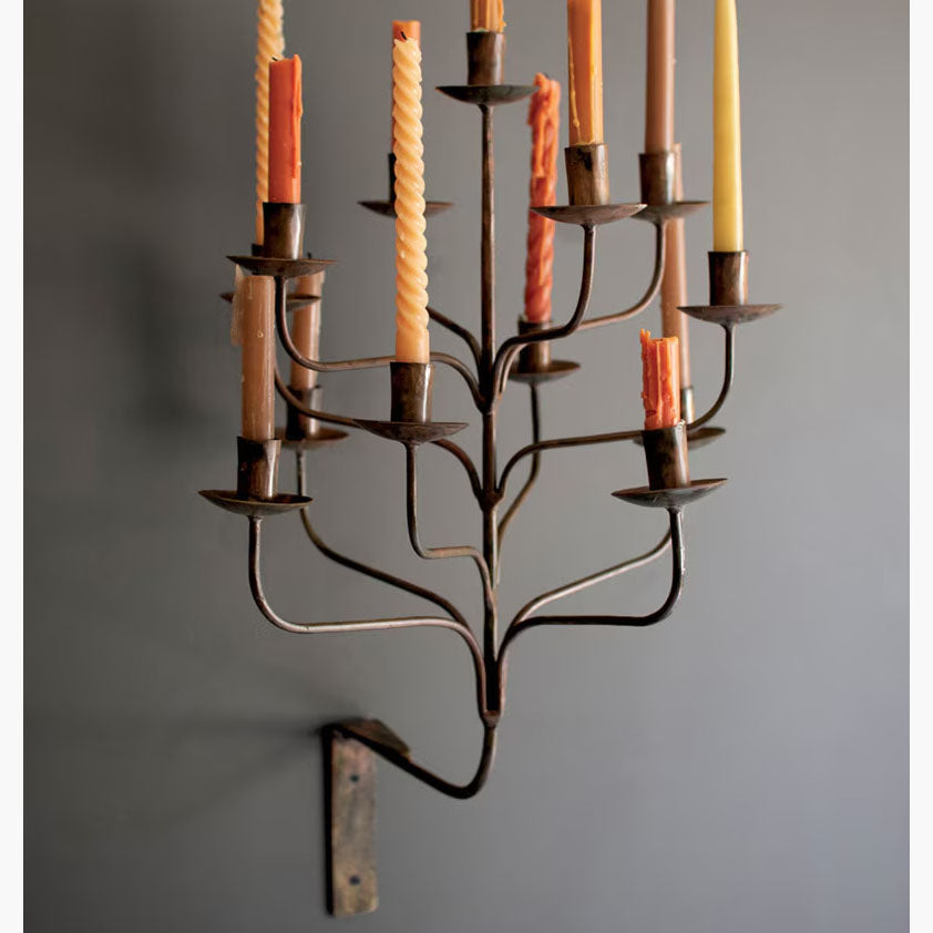 Iron 13 Taper Wall Candelabra