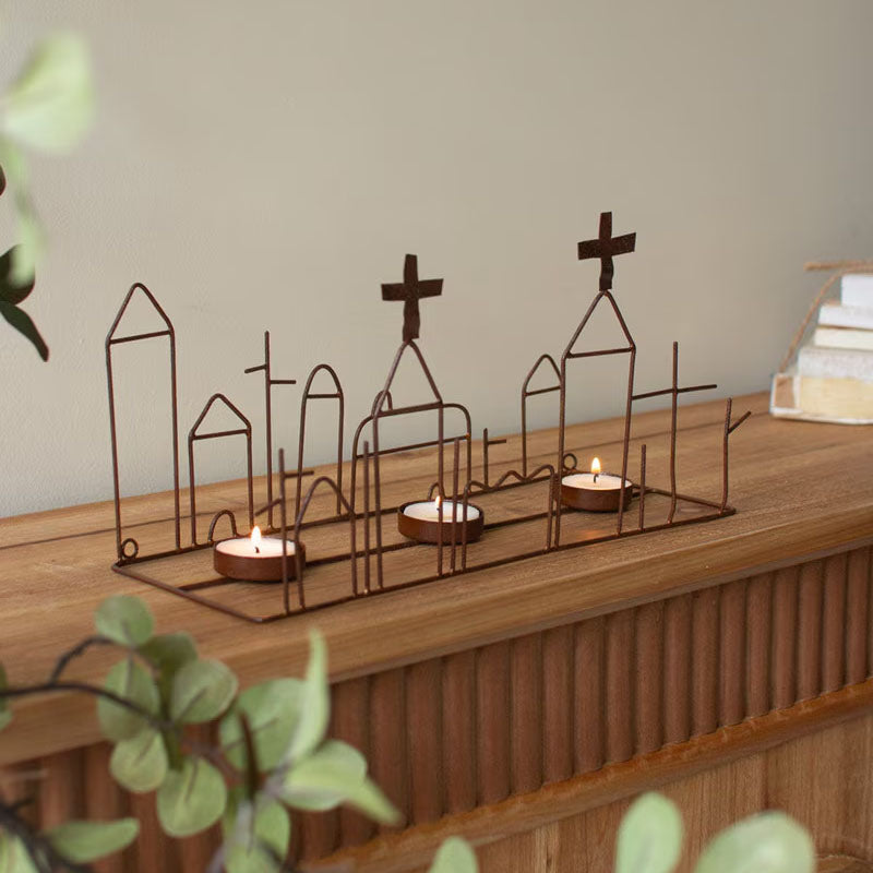 Wire Wall Triple T-Lite Sconce