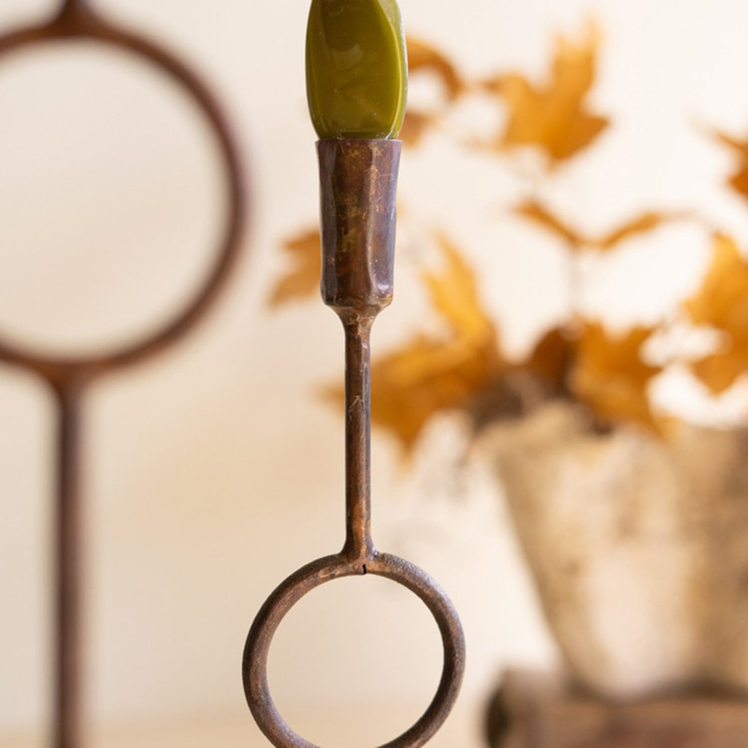 Rustic Brass Taper Candle Holder Set of 3