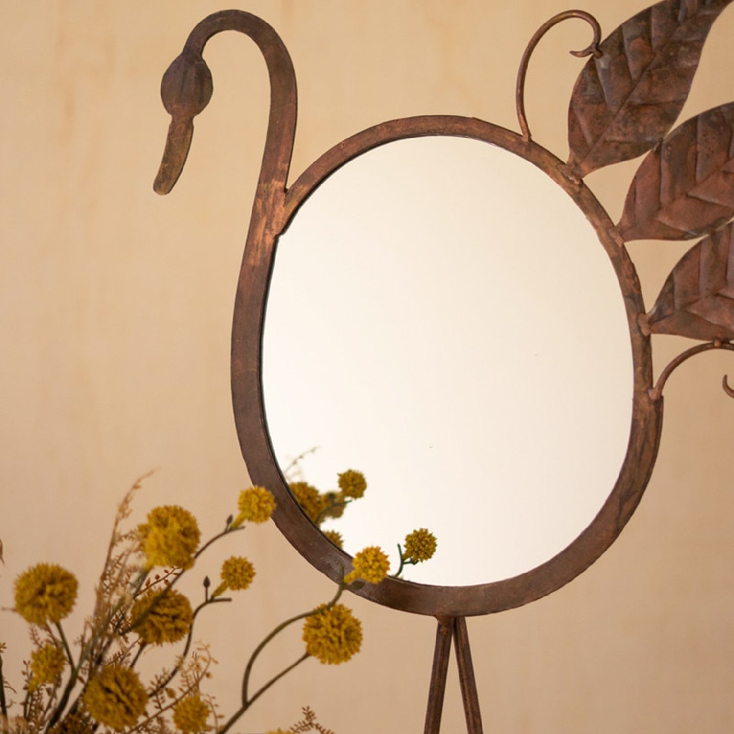Iron Swan Table Top Mirror