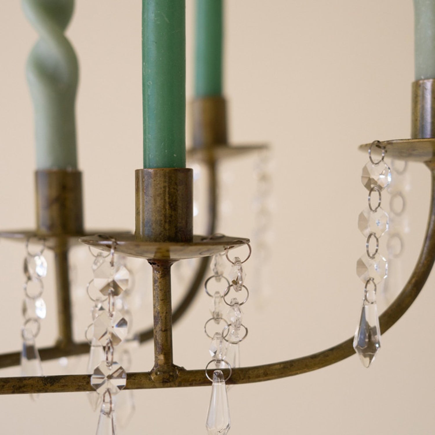 Iron Deer Taper Candelabra Holder with Gems