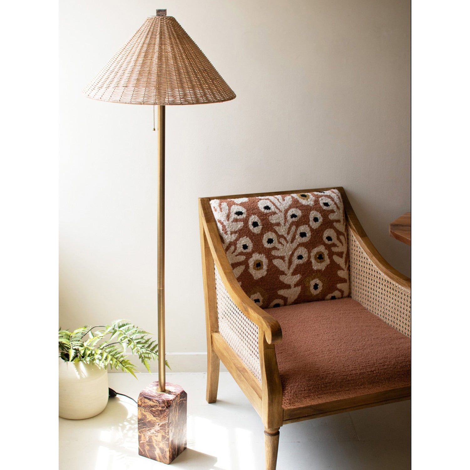Red Marble Floor Lamp