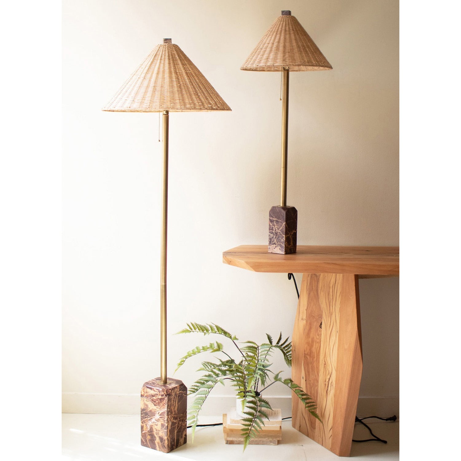 Red Marble Floor Lamp