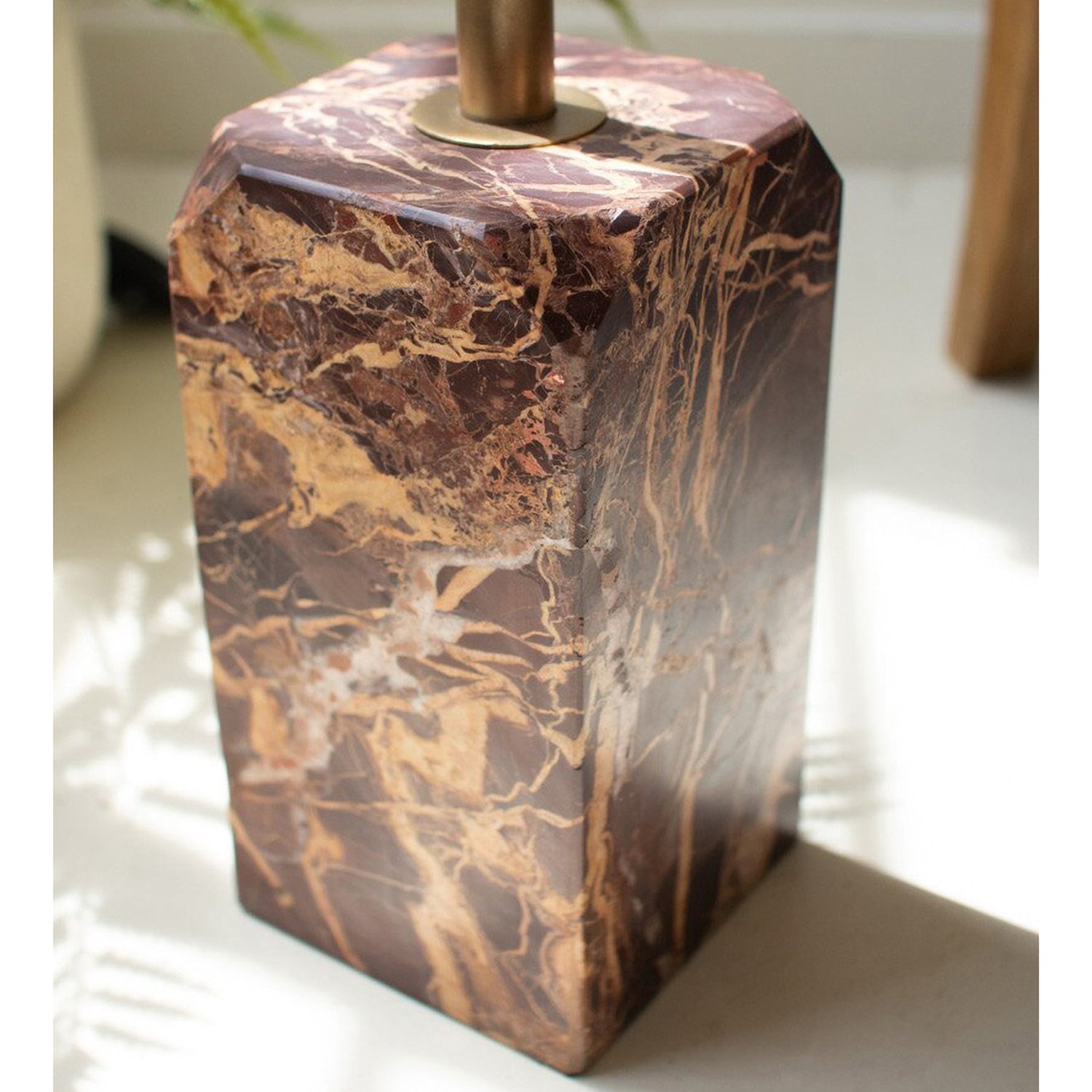 Red Marble Floor Lamp