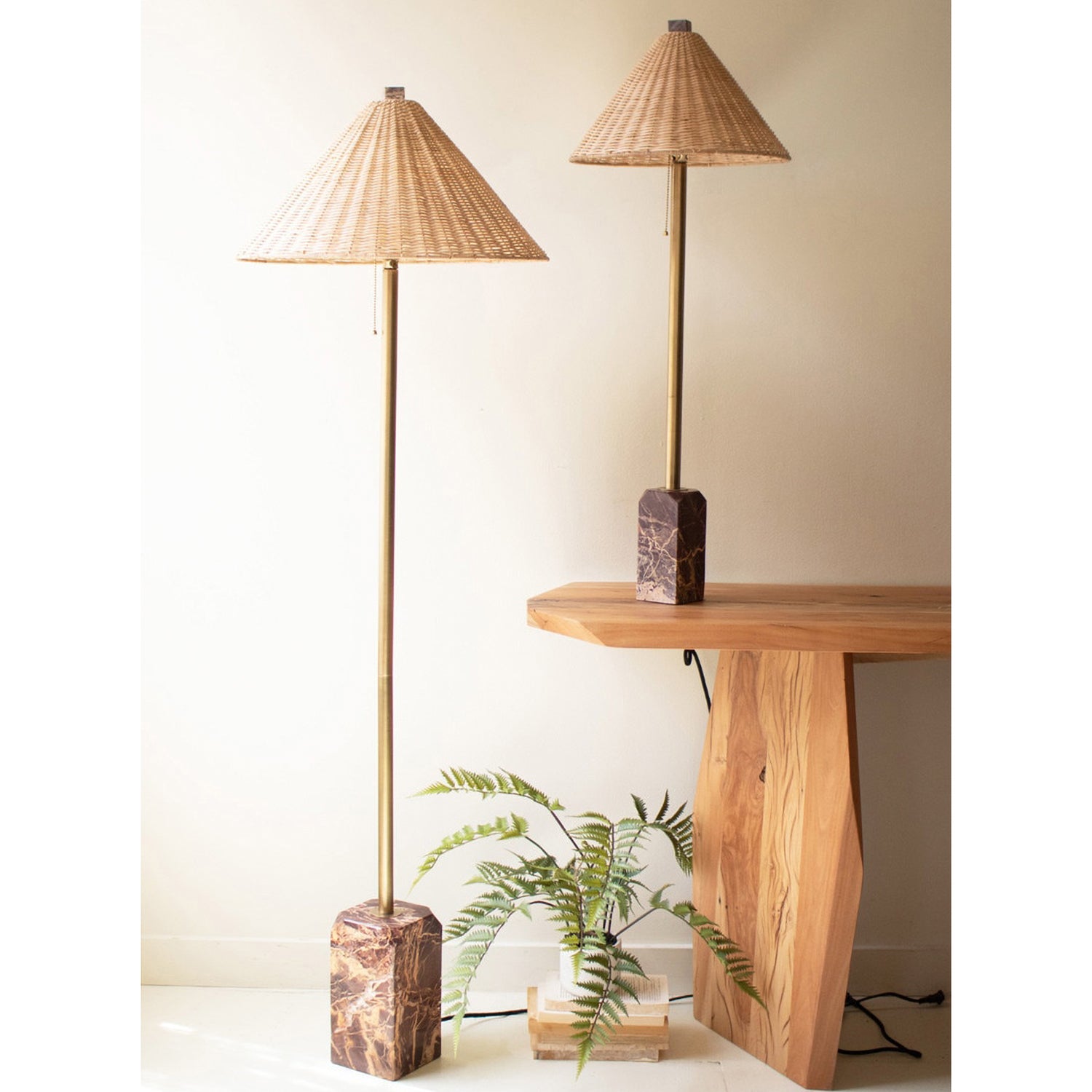 Red Marble Table Lamp