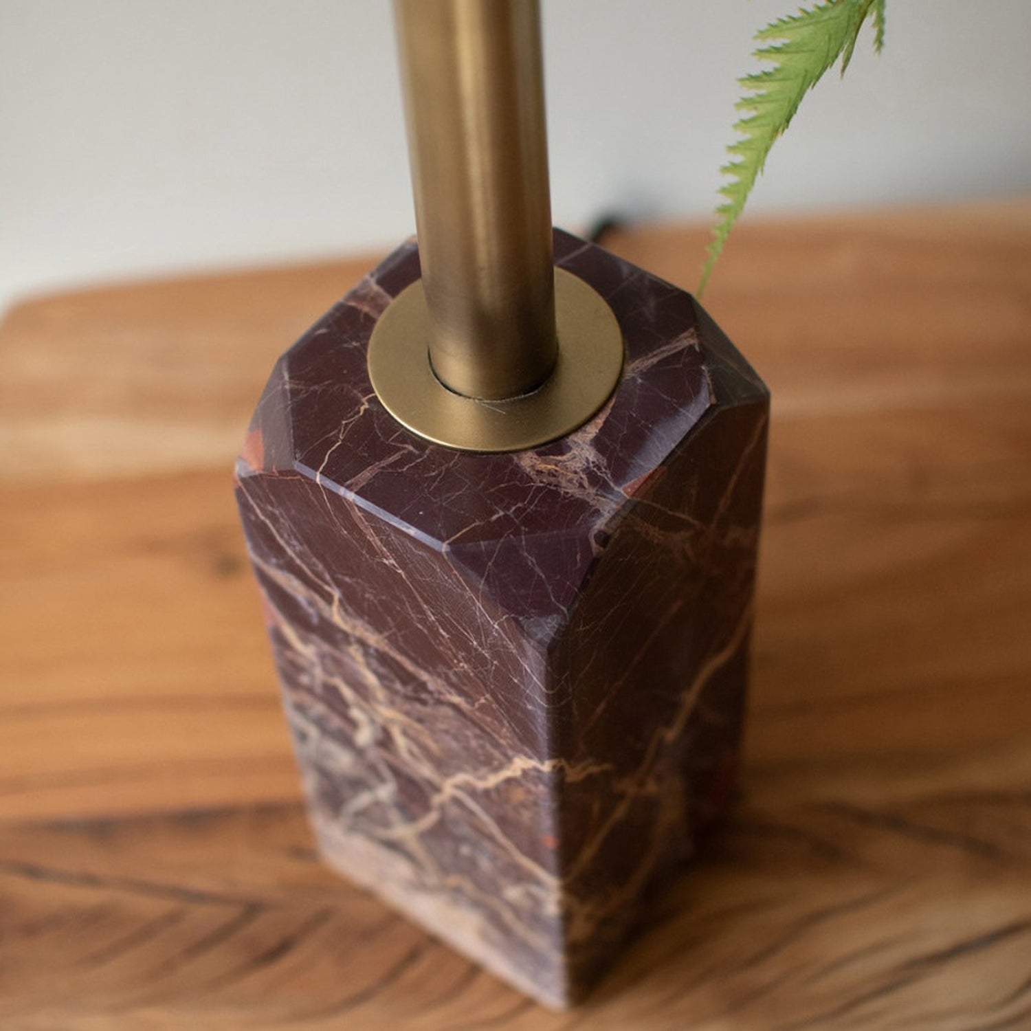 Red Marble Table Lamp