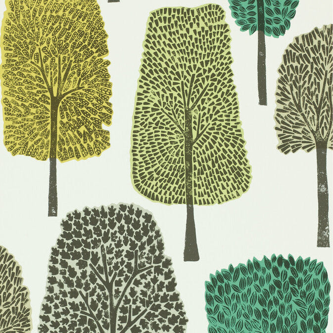 Scion x Kravet Cedar Slate/Apple/Ivy Wallpaper