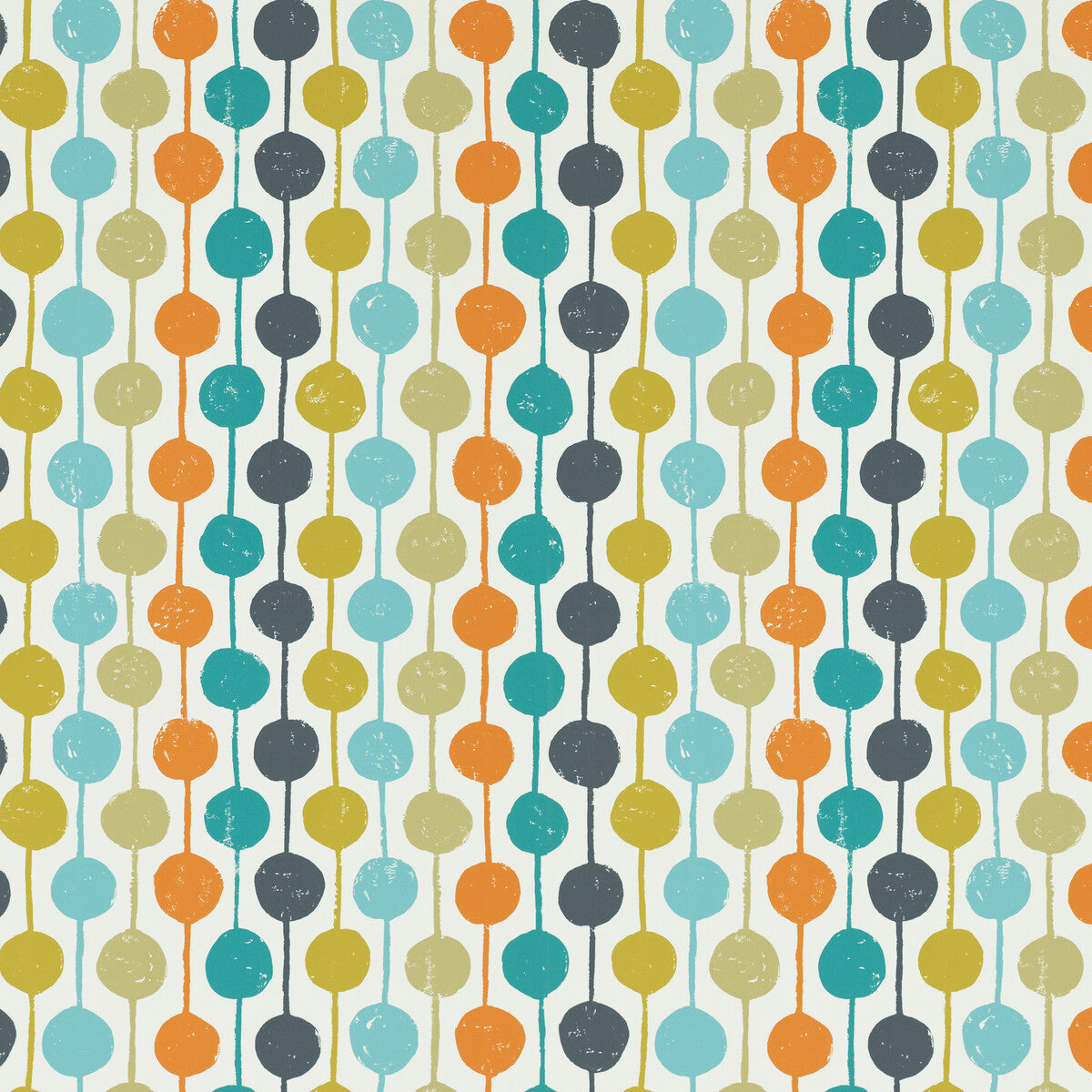 Scion x Kravet Taimi Wp Sulphur/Tangerine/Kingfisher Wallpaper
