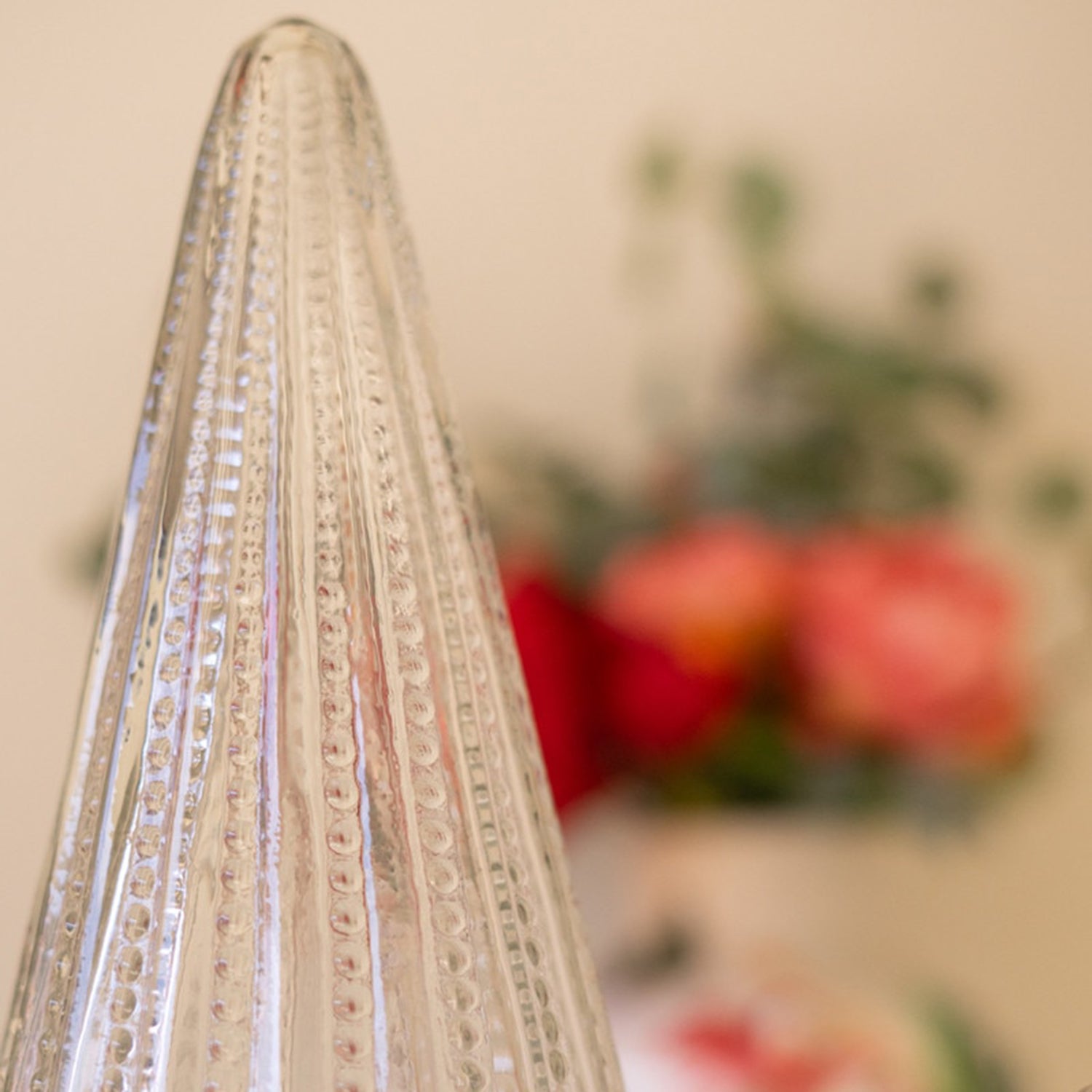 Clear Glass Christmas Tree Set of 2