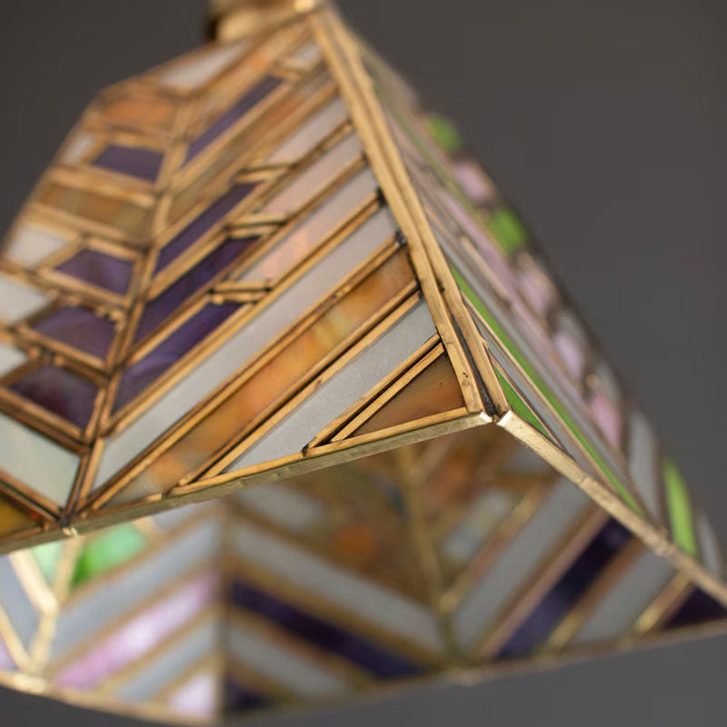 Pyramid Stained Glass Pendant