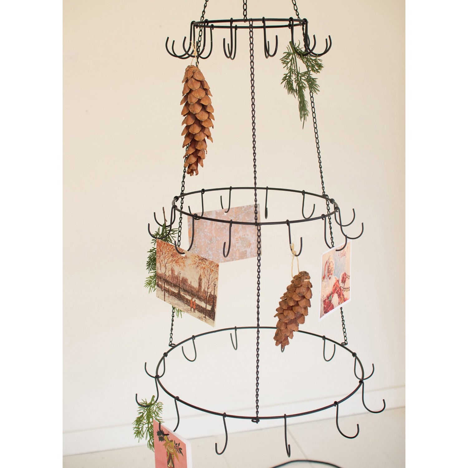Three Layer Hanging Wire Ornament Tree