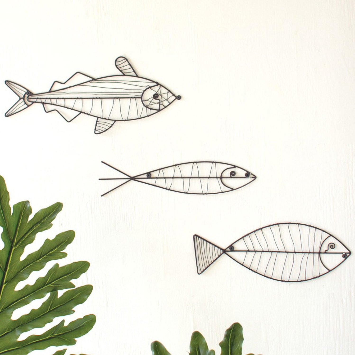 Wire Fish Wall Art Set of 3