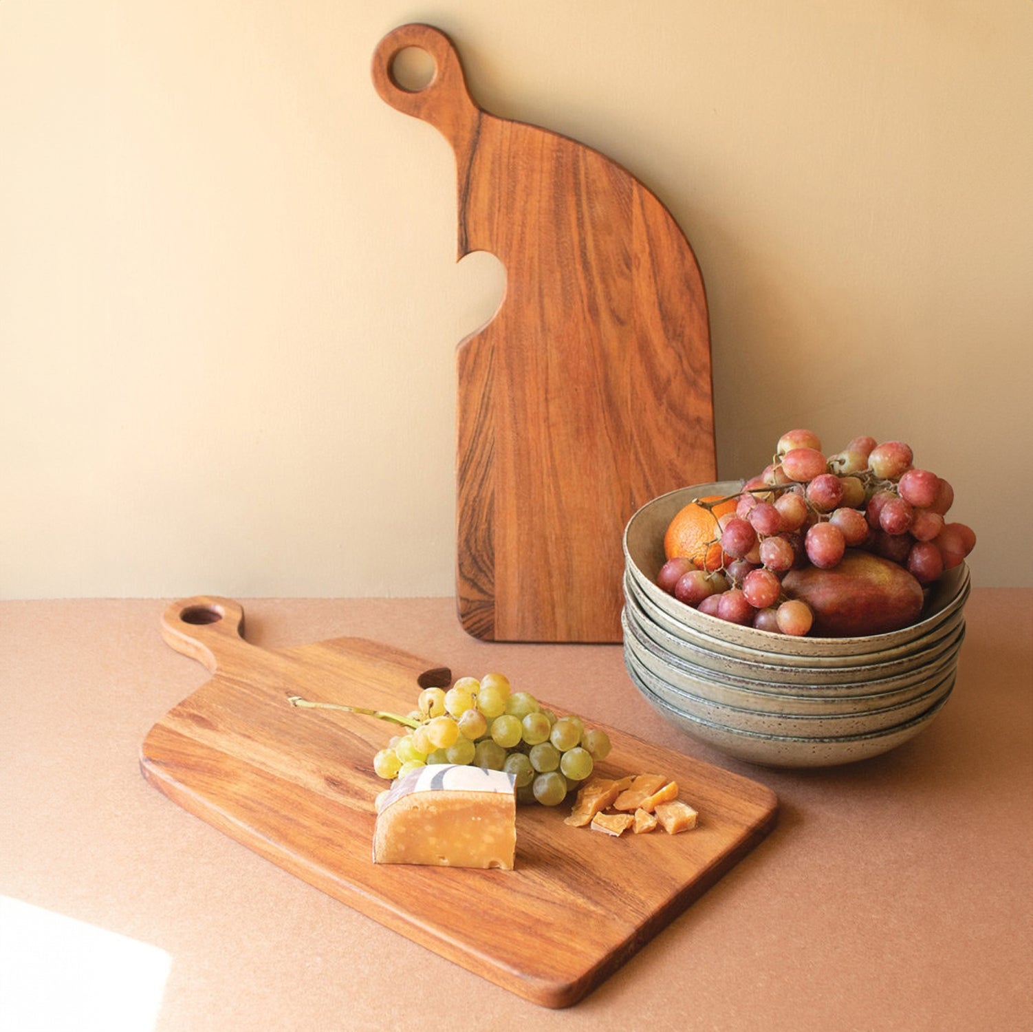 Heart Wooden Serving Board Set of 2