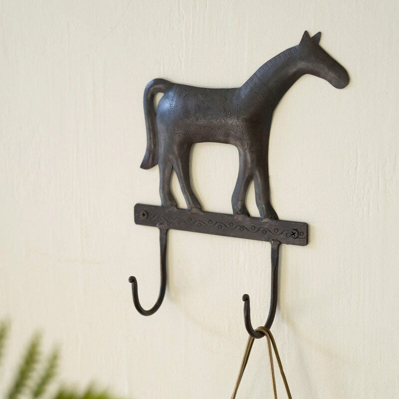Hammered Iron Horse Hook