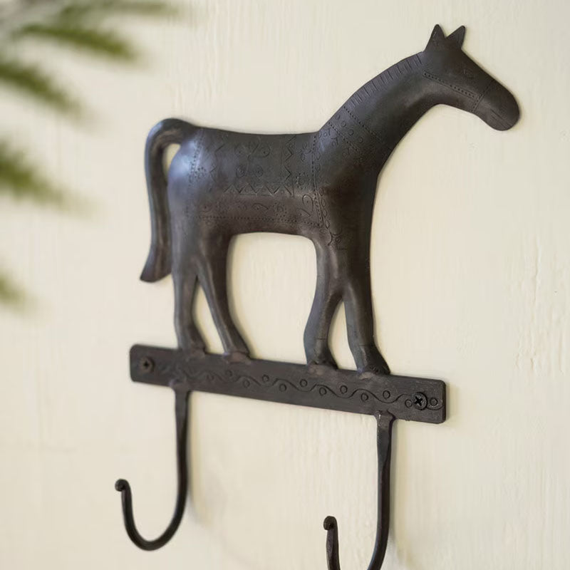 Hammered Iron Horse Hook