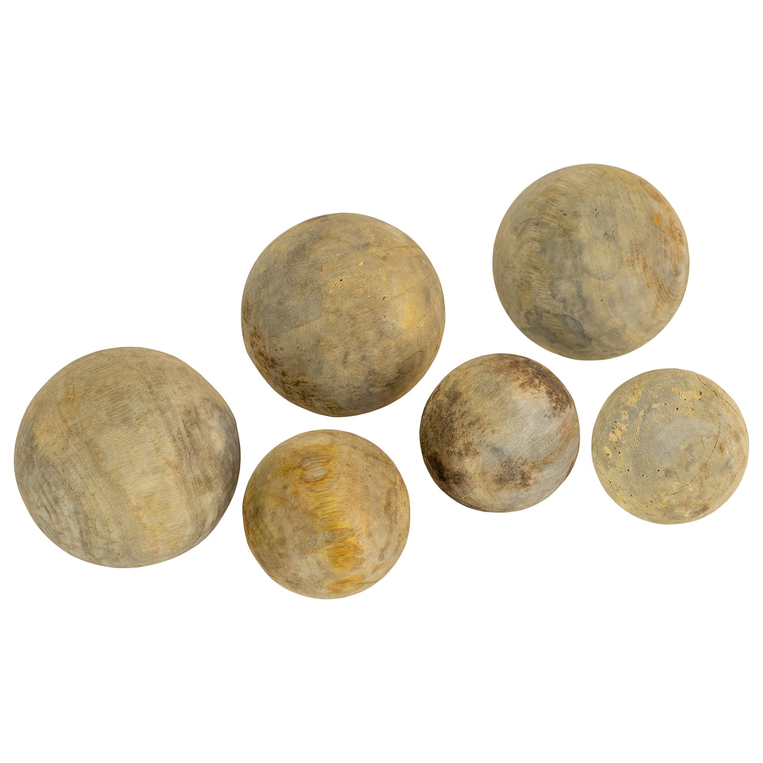 Mango Wood Spheres Set of 6