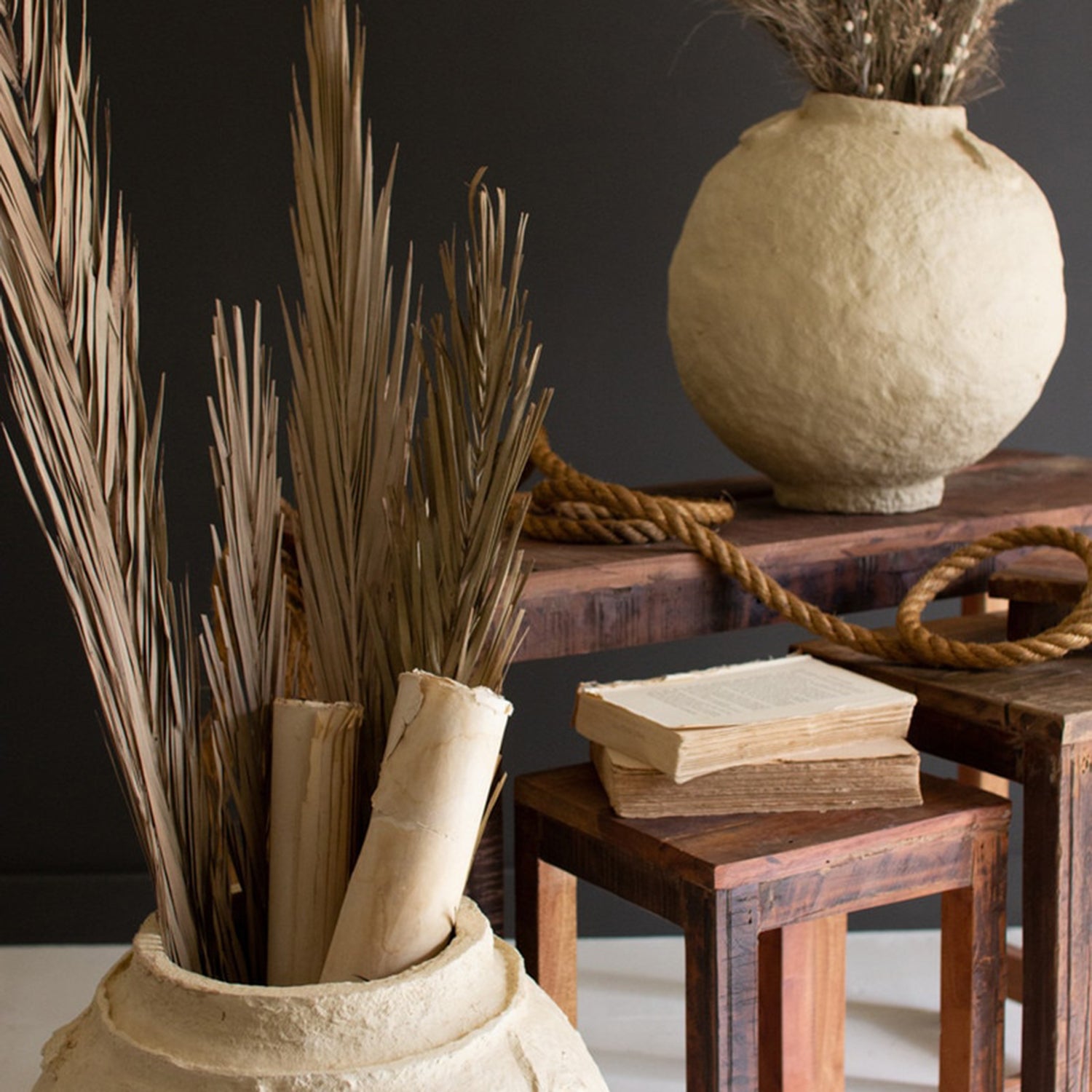 Paper Mache Small Urn