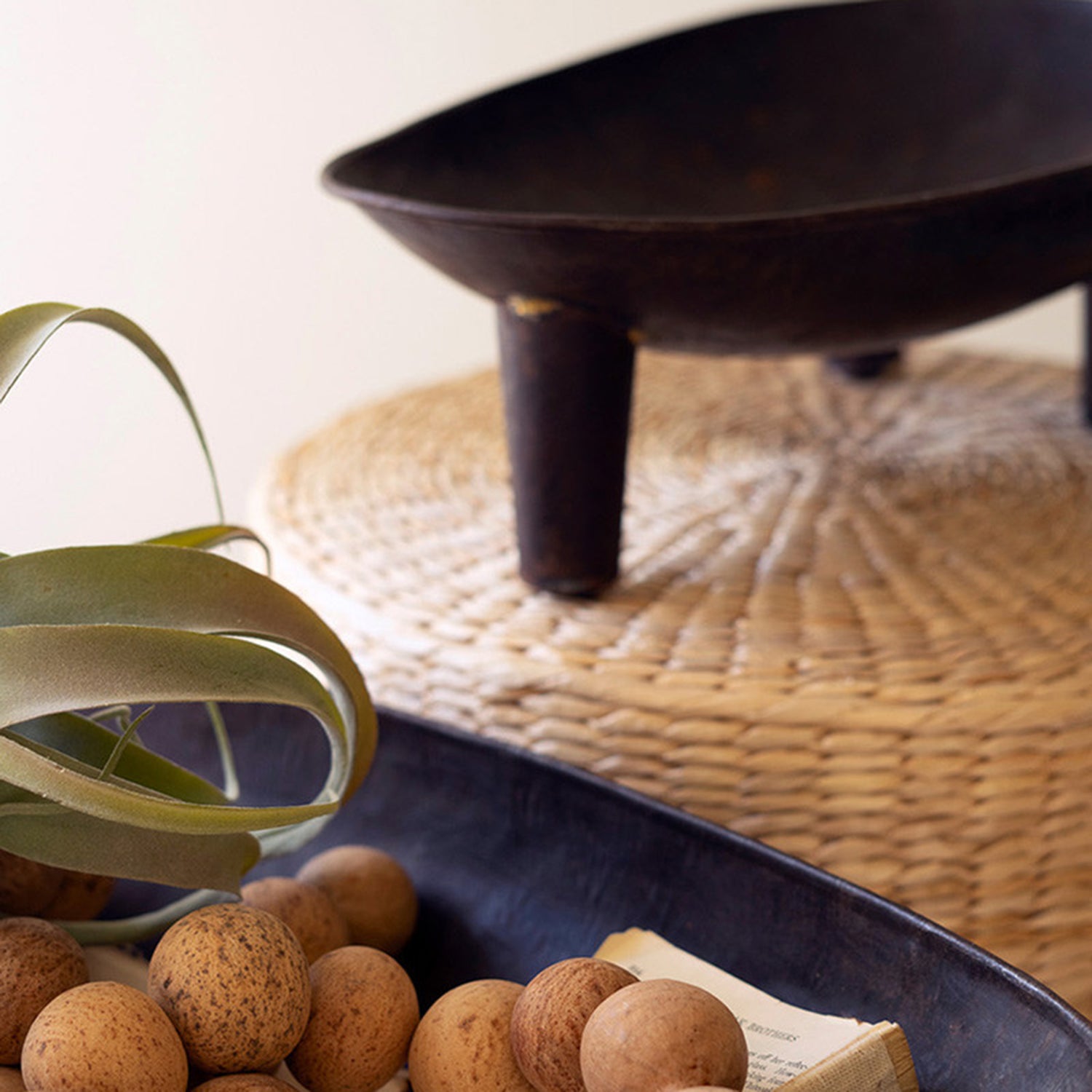 Oval Iron Bowl Set of 2