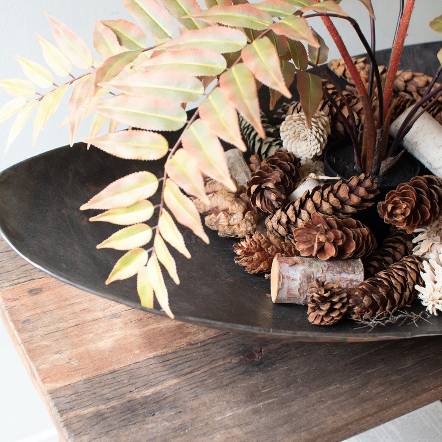 Rustic Iron Oval Bowl