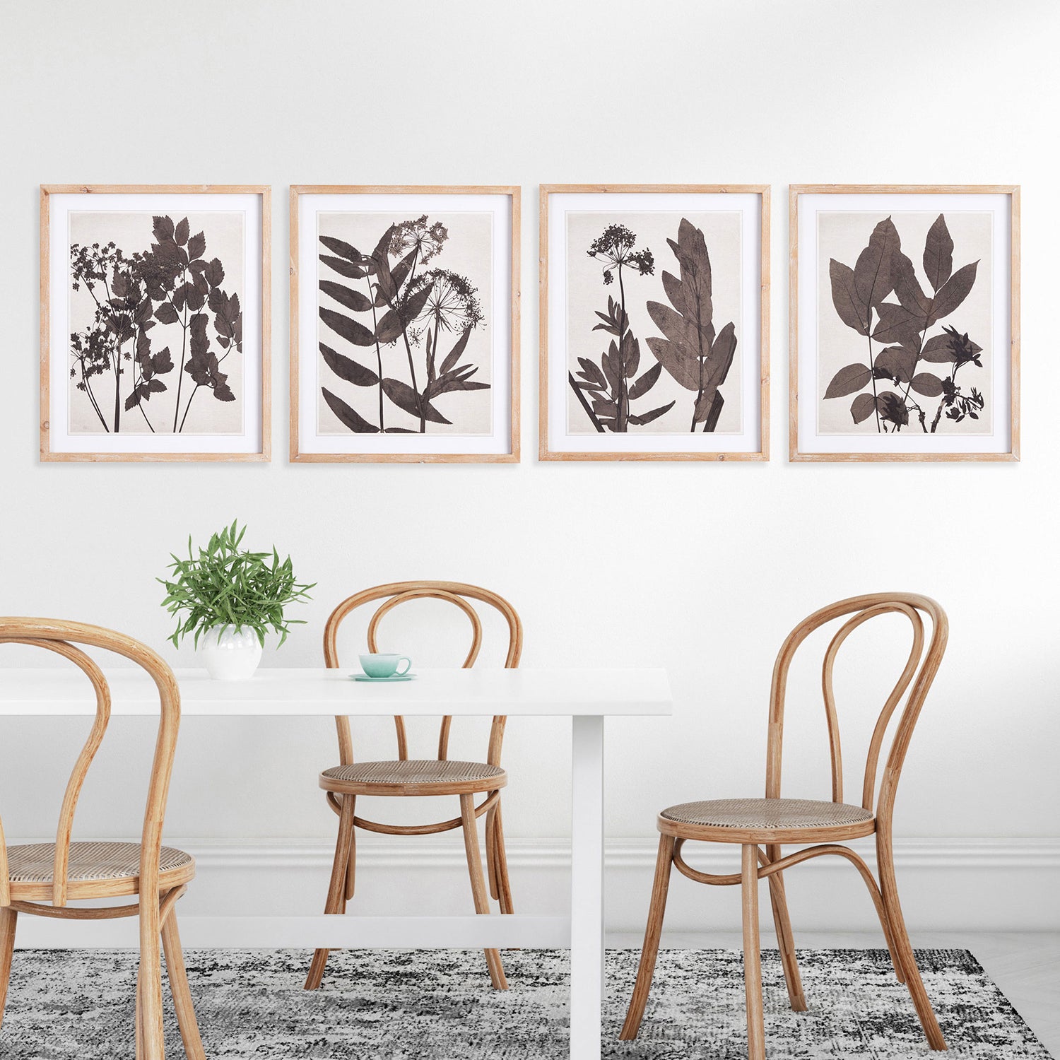 Pressed Foliage Wall Art Set of 4