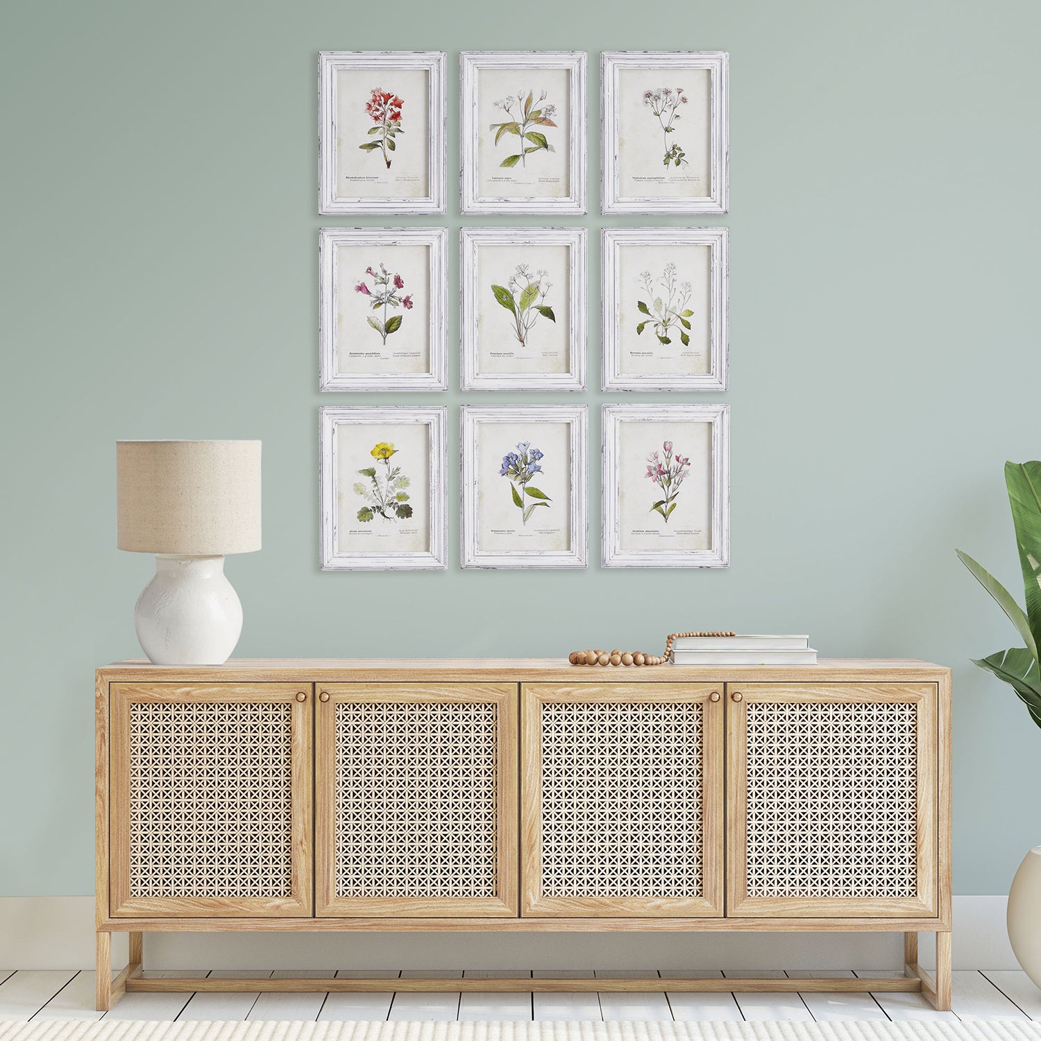 Garden Meadow Study Wall Art Set of 9