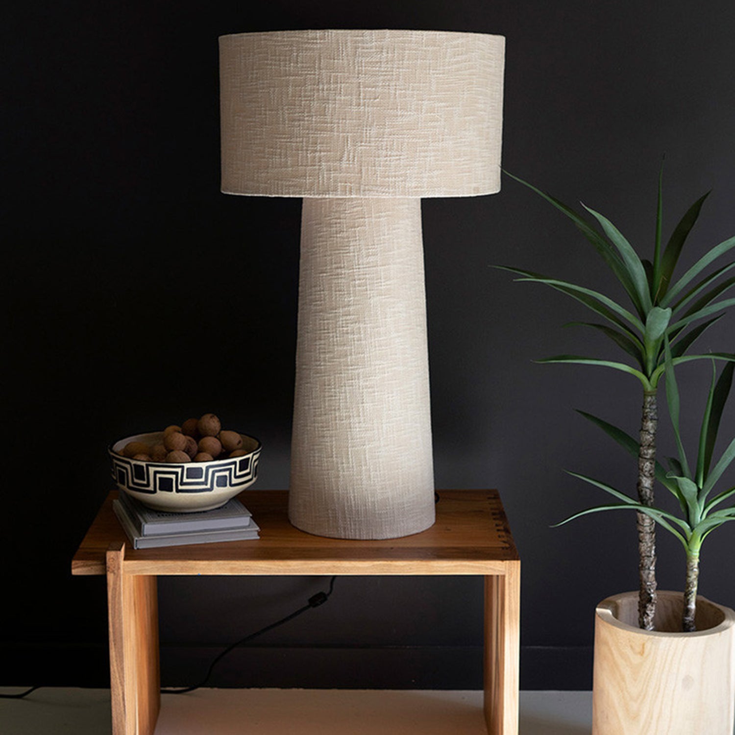 Boucle Fabric Table Lamp