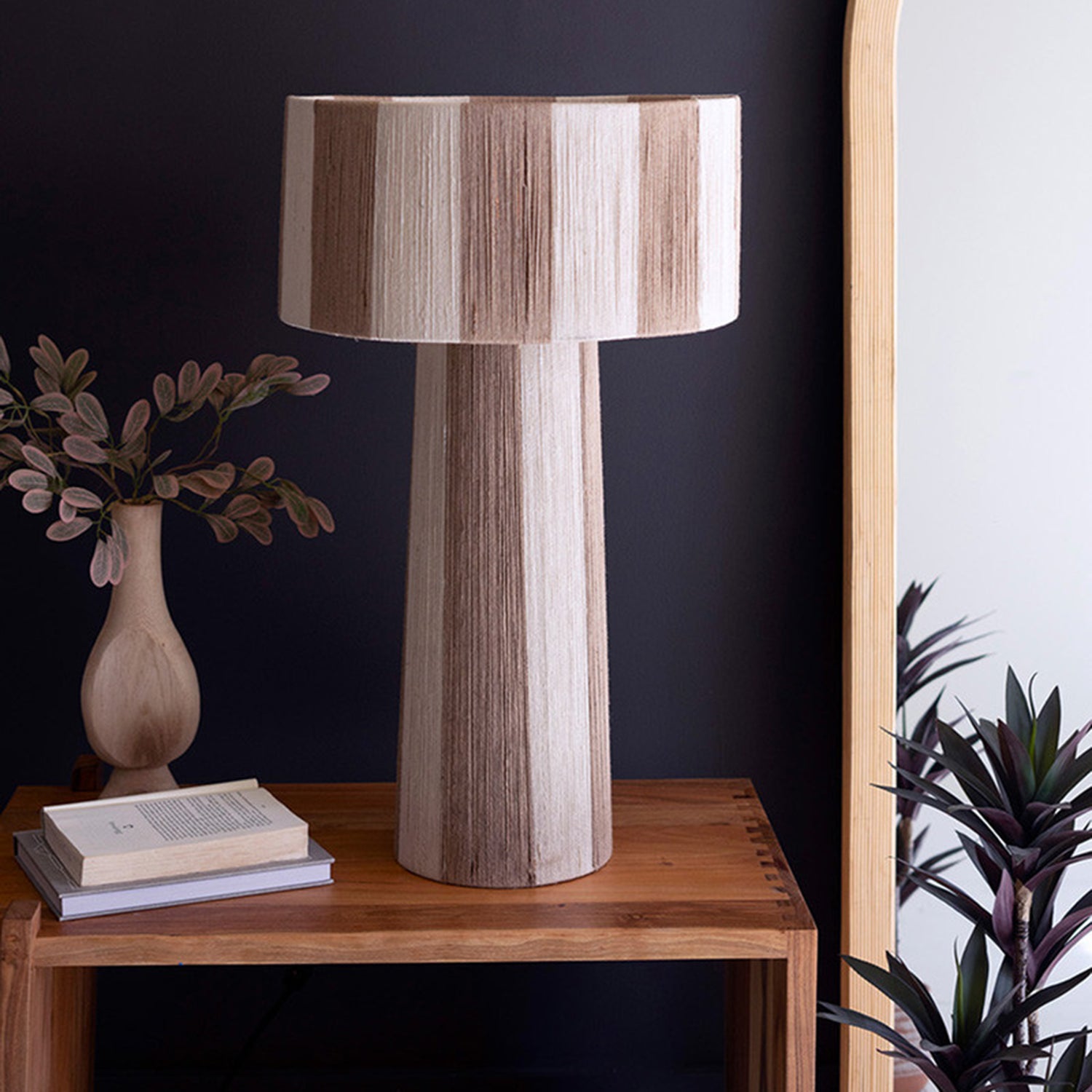 Natural and Khaki Jute Table Lamp