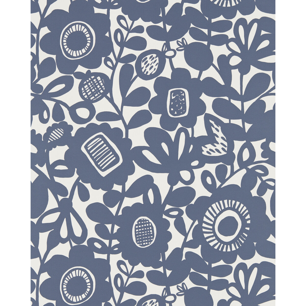 Scion x Kravet Kukkia Ink Wallpaper